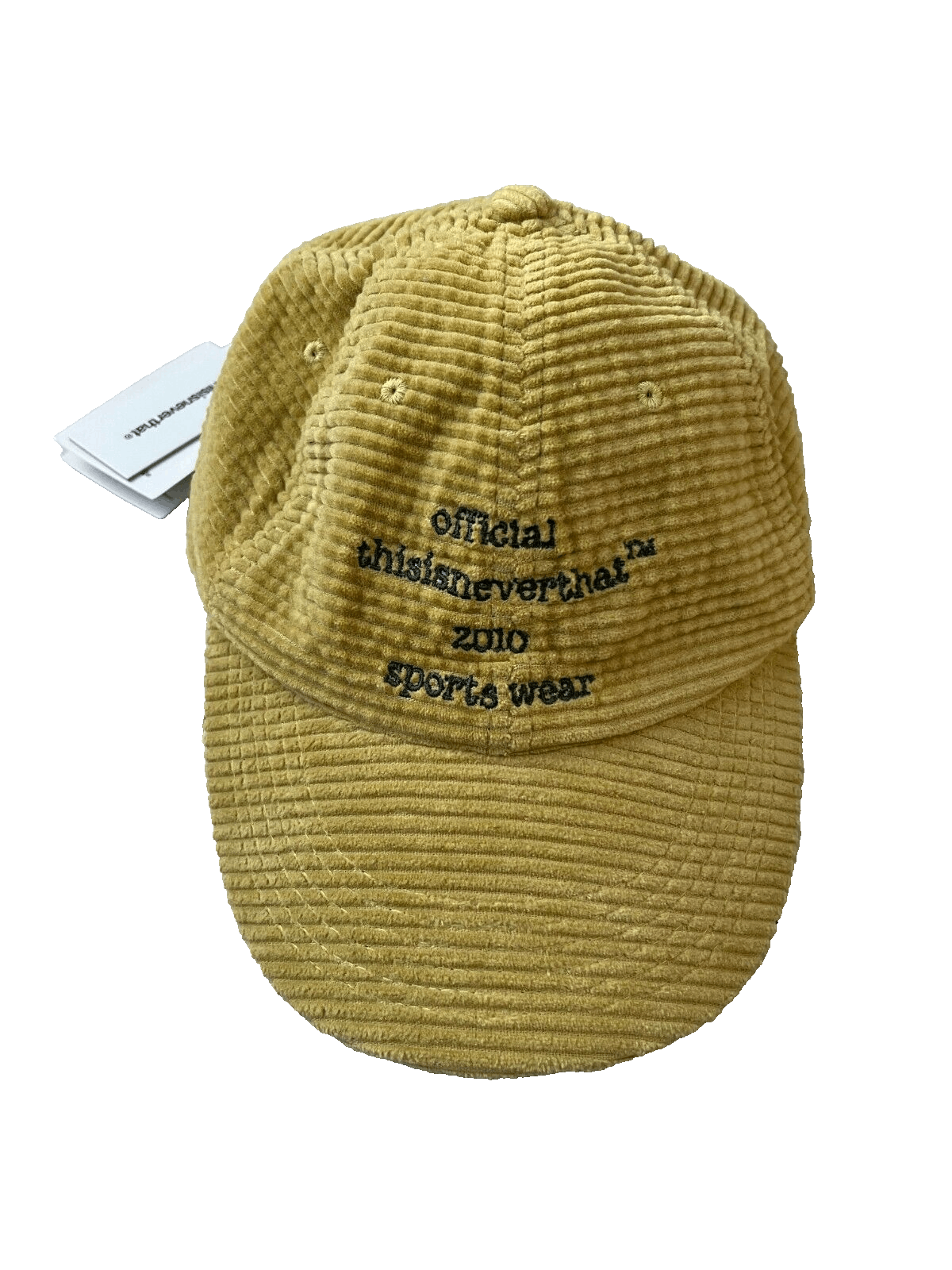 thisisneverthat Thisisneverthat Wide Wall Corduroy Hat Cap Yellow Size ONE SIZE - 4 Thumbnail