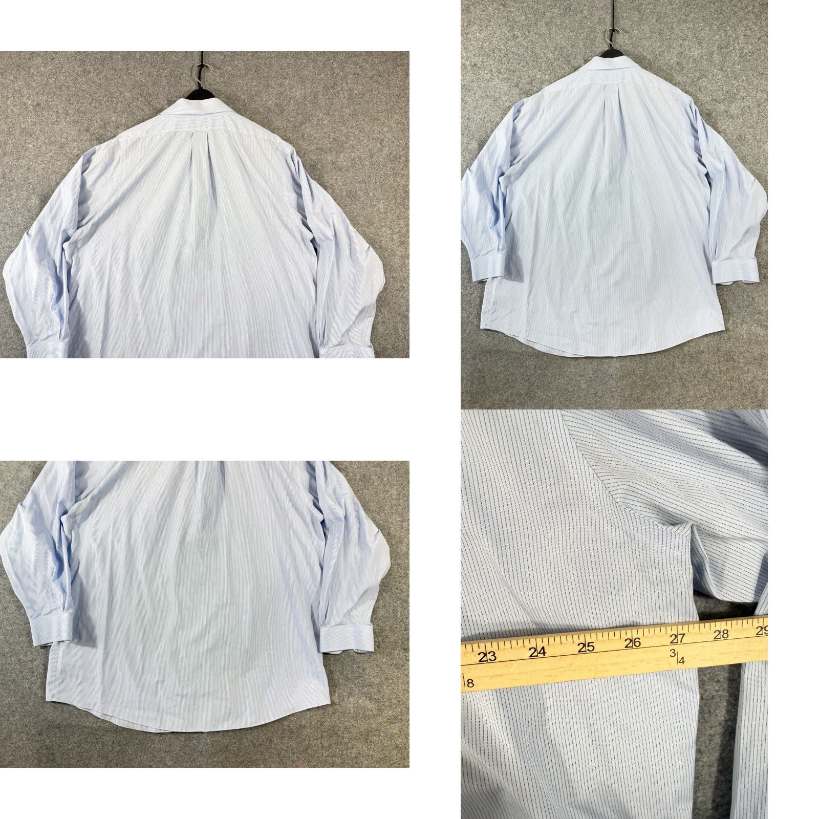 Brooks Brothers Brooks Brothers Regent Dress Shirt Mens 18-34 Blue Pinstriped Non-Iron Stretch Long Sleeve Regular Size 18 Chest 55in Blue Boys Mens? Size 48R - 8 Thumbnail