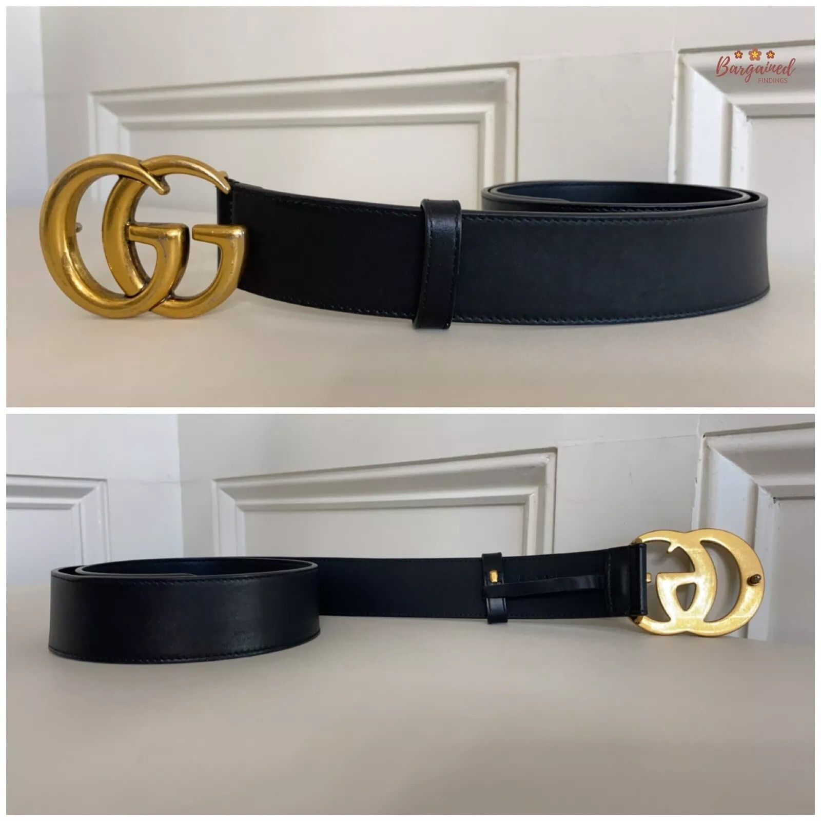 Gucci Gucci Smooth Calfskin Leather Gold Double G Buckle Belt Size ONE SIZE - 6 Thumbnail
