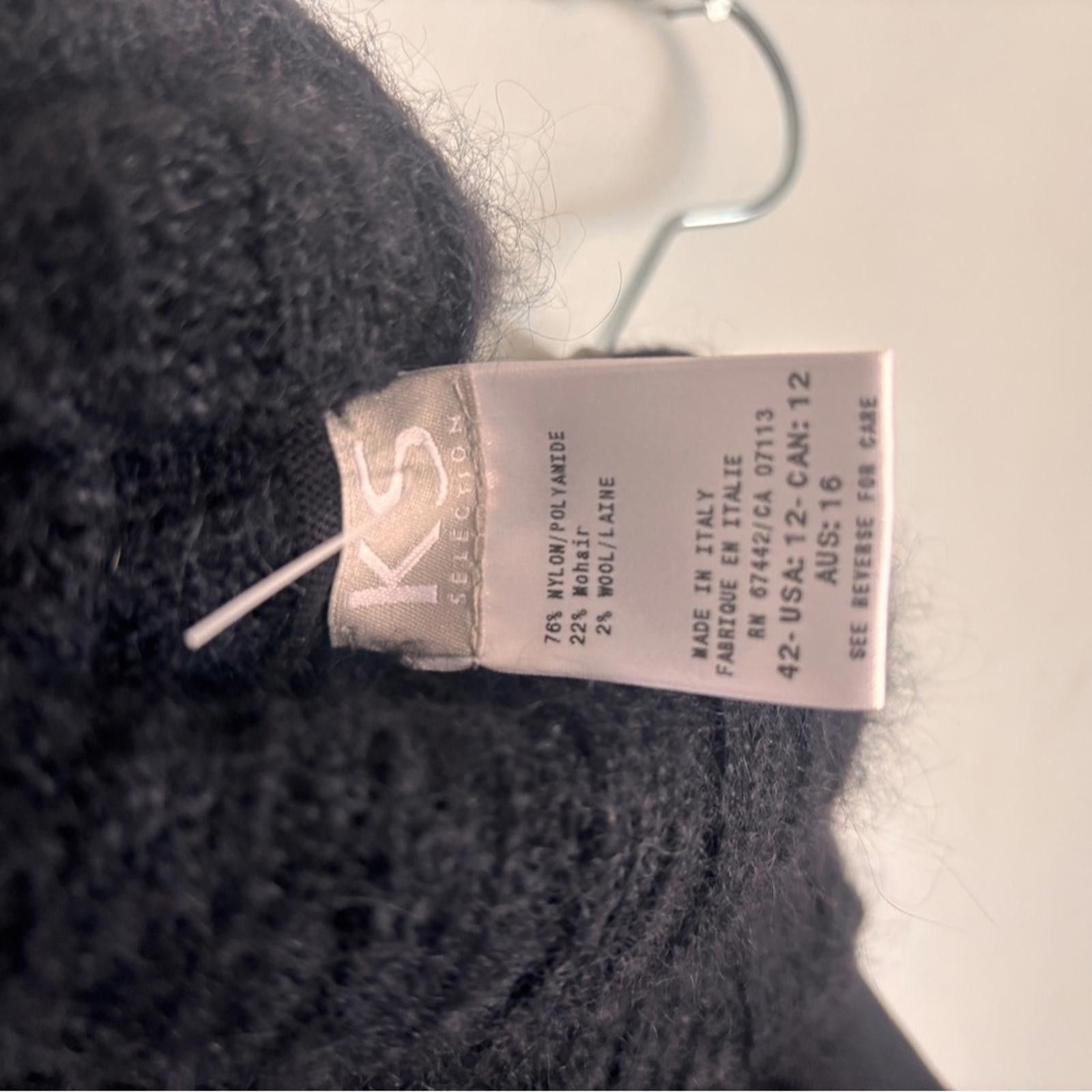Designer KS Selection Black Cowl Turtleneck Sweater Size XL / US 12-14 / IT 48-50 - 4 Thumbnail