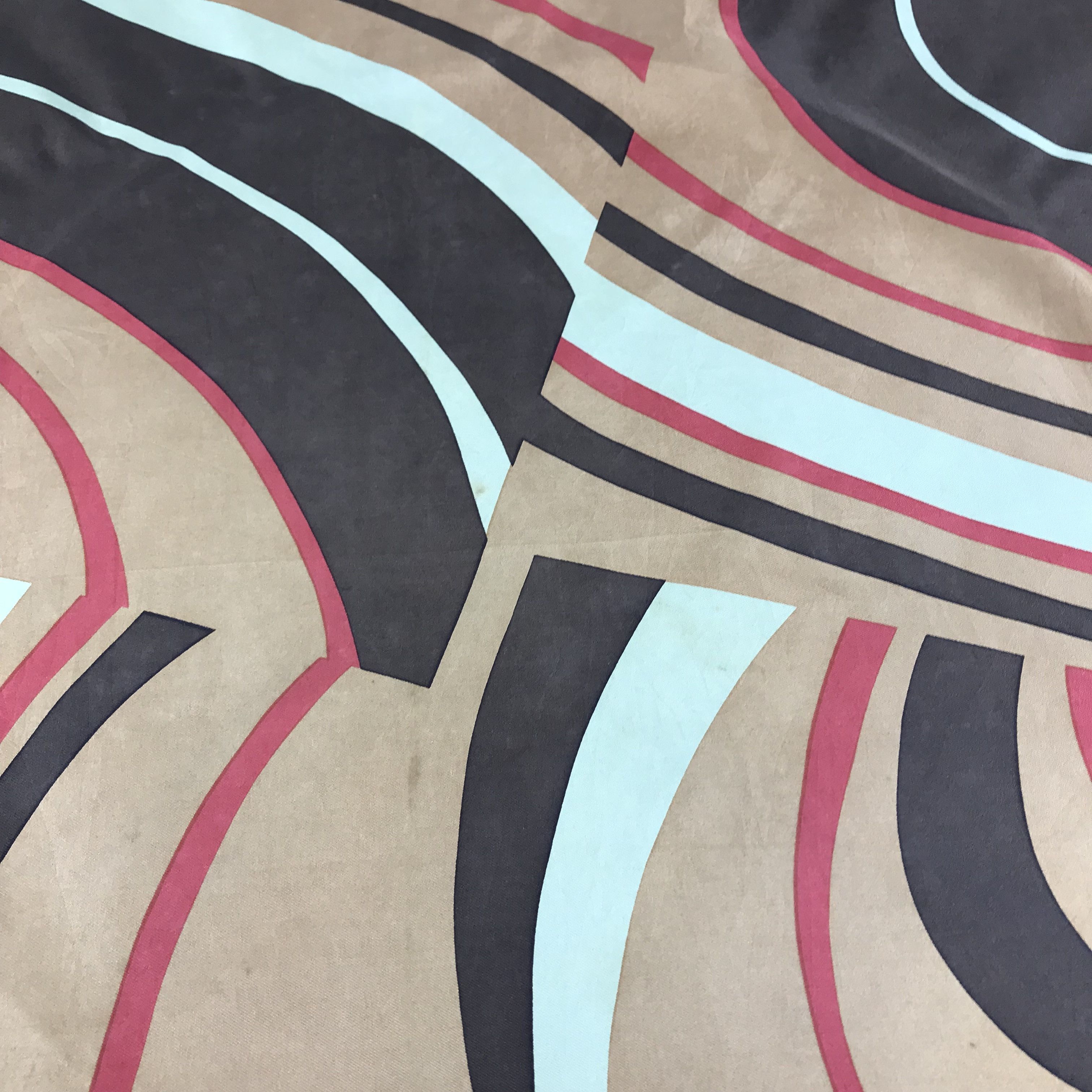 Vintage Vintage Abstract Design Silk Scarf M135 Size ONE SIZE - 9 Thumbnail