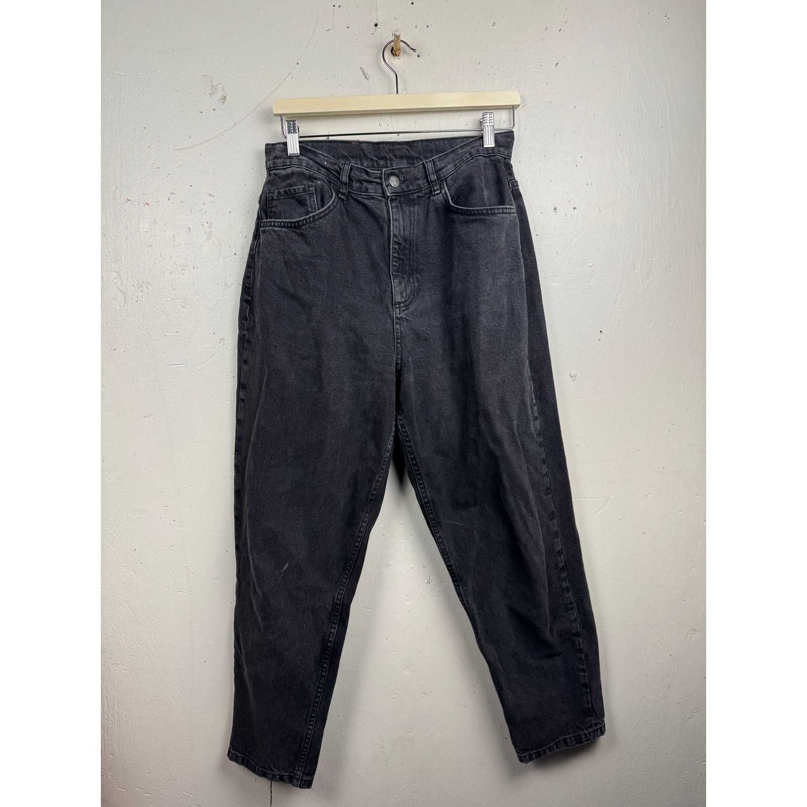 RVCA Vintage RV Black Denim Jeans – 90s / Y2K Straight Leg Size 30" / US 8 / IT 44 - 2 Thumbnail
