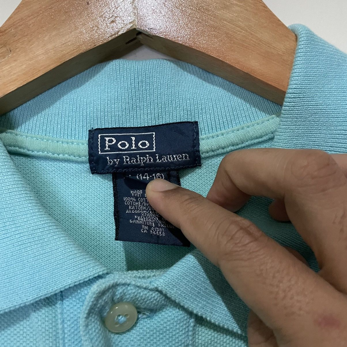 Polo Ralph Lauren Polo Ralph Lauren Mint Collar Tee Size US S / EU 44-46 / 1 - 5 Thumbnail