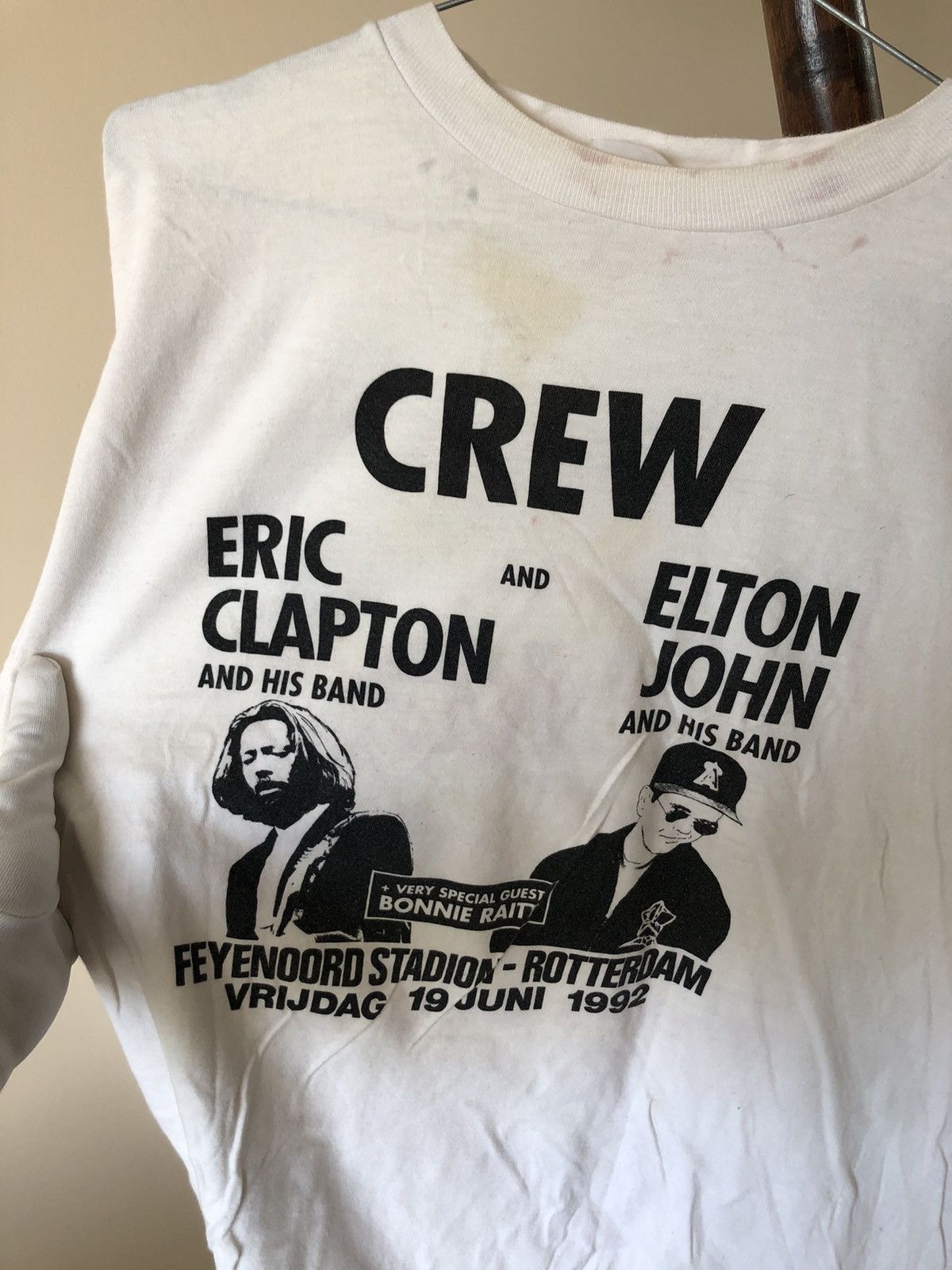 有*者様 90s EltonJohn & EricClapton 1992 Co Eric Clapton x Elton John x Coce 1992 T- shirt vintage