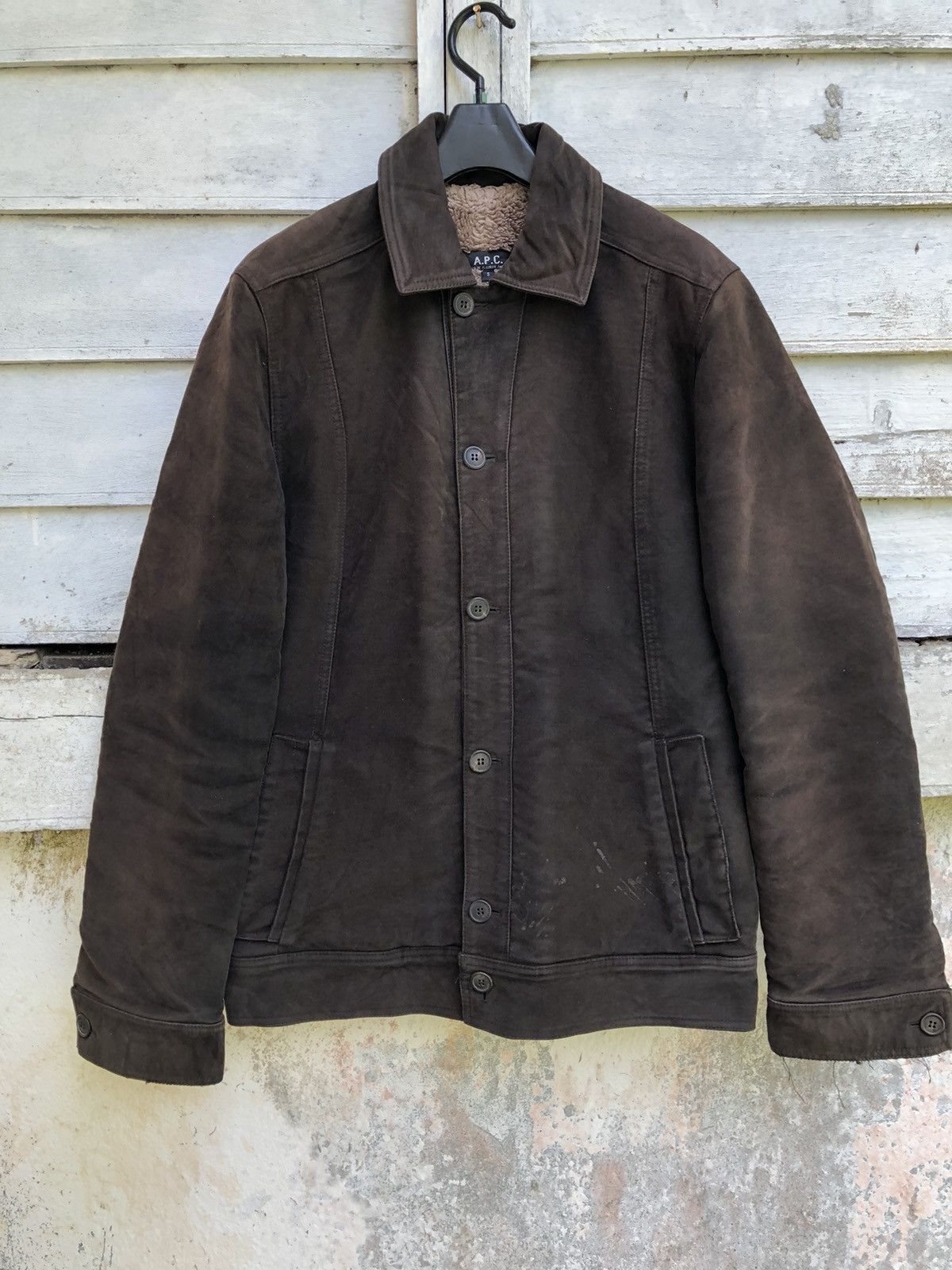 A.P.C. × Vintage Vintage Distressed A.P.C Sherpa Jacket Size US S / EU 44-46 / 1 - 2 Thumbnail