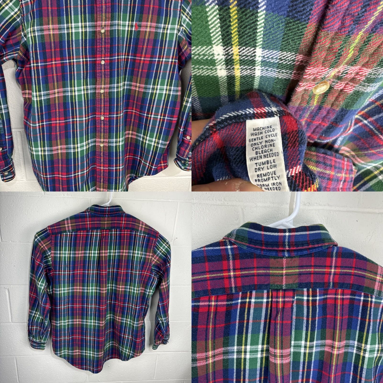 Ralph Lauren Ralph Lauren Classic Fit Plaid Flannel Shirt Men's XL Long Sleeve Red Blue Size US XL / EU 56 / 4 - 8 Thumbnail