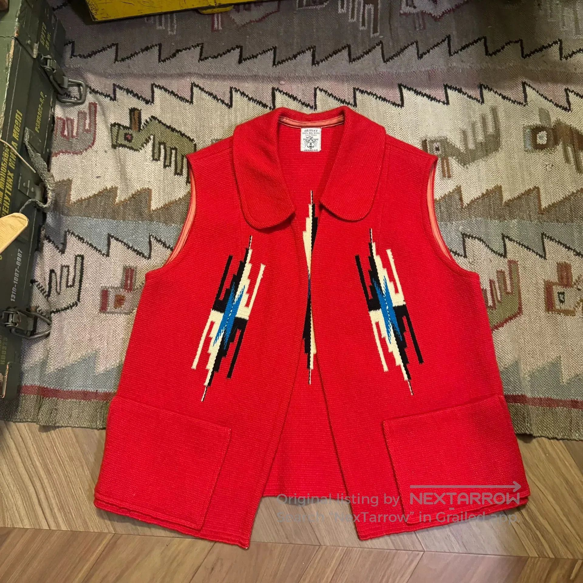 Vintage Handcrafted Wool Navajo Vest. Size US M / EU 48-50 / 2 - 1 Thumbnail