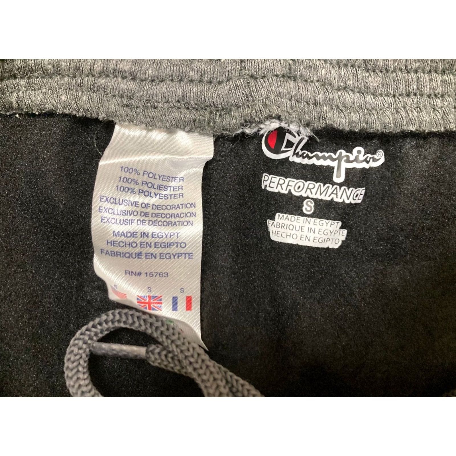 Champion Champion Joggers Pants, Men's Elastic Waist Drawstring Fleece Heather Gray S Size US 29 - 4 Thumbnail