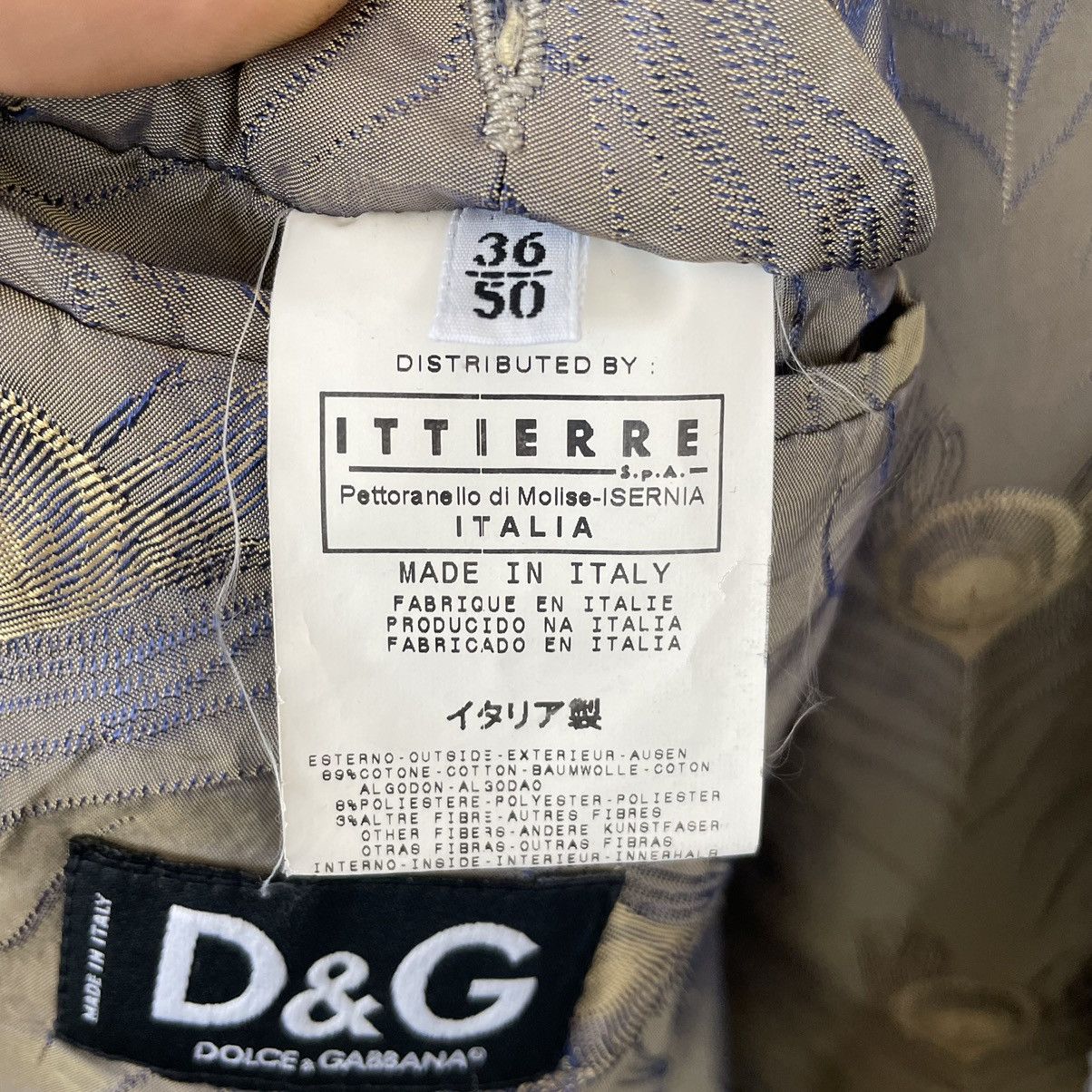 Designer × Dolce & Gabbana 🔥Rare🔥Dolce&Gabbana D&G Distressed striped blazer sz50 Size 50L - 11 Thumbnail