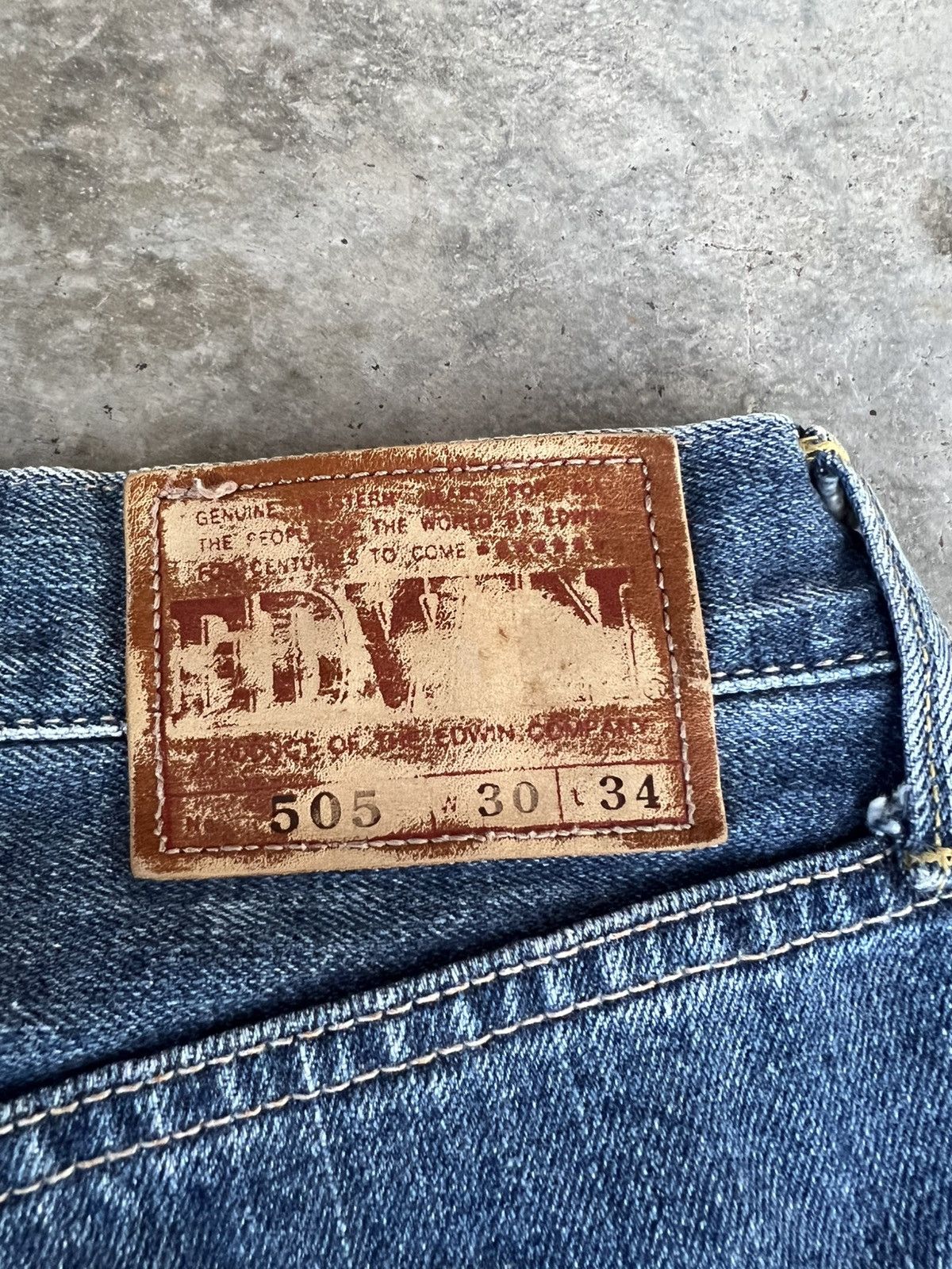 Edwin Vintage Distressed Edwin 505 Selvedge Short Jean Very Rare Size US 30 / EU 46 - 21 Thumbnail