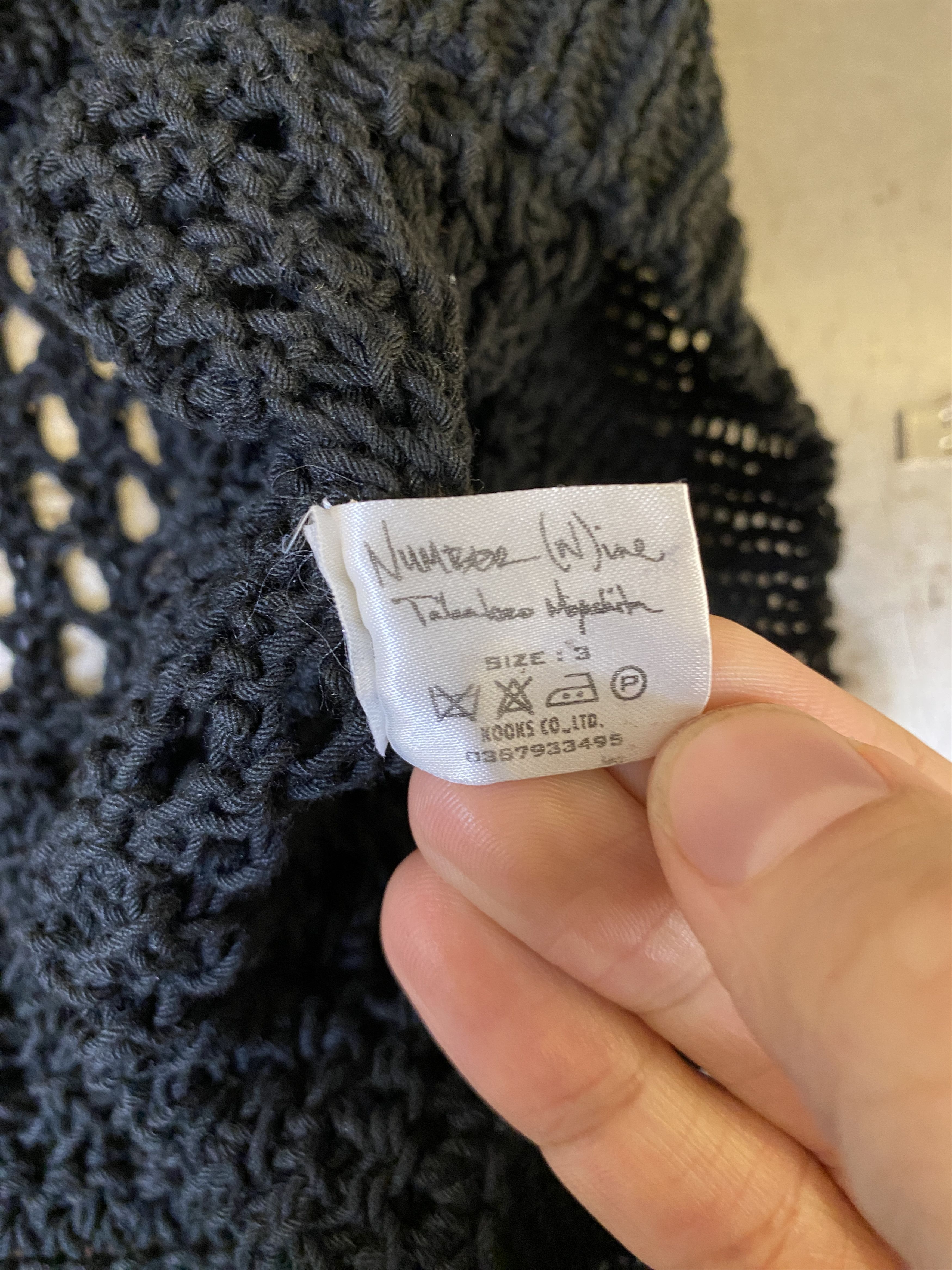 Number (N)ine NUMBER (N)INE MESH KNIT SLEEVELESS TANK TOP SWEATER Size US L / EU 52-54 / 3 - 8 Thumbnail