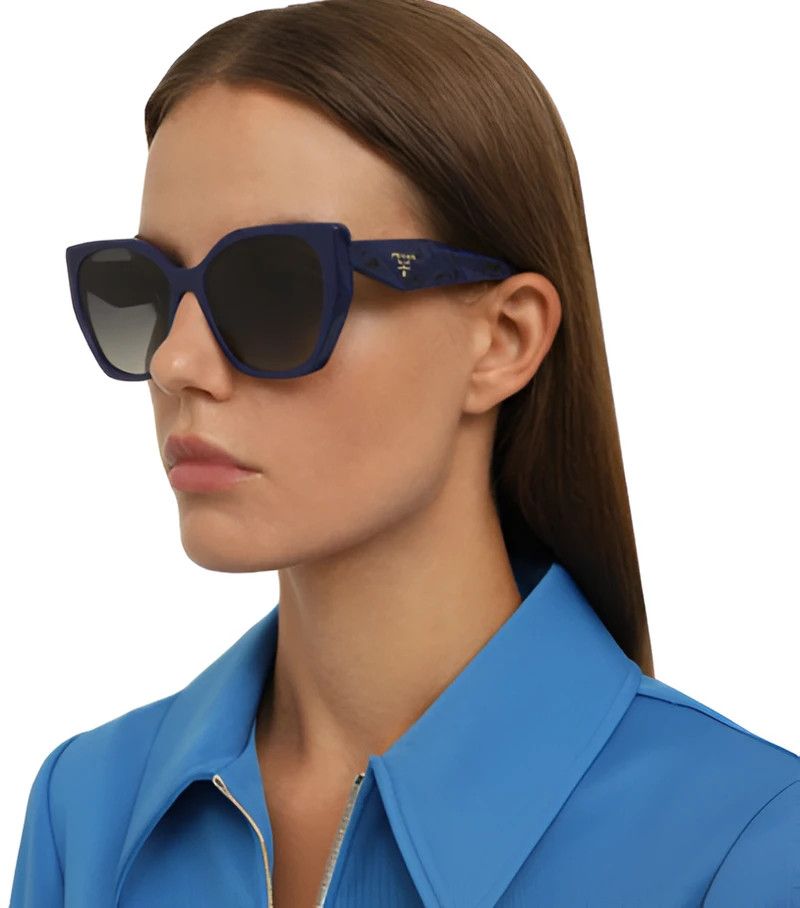 Prada NEW PRADA SUNGLASSES PR19ZS 18D5W1 BLUE PR 19ZS, SPR 19Z Size ONE SIZE - 2 Thumbnail