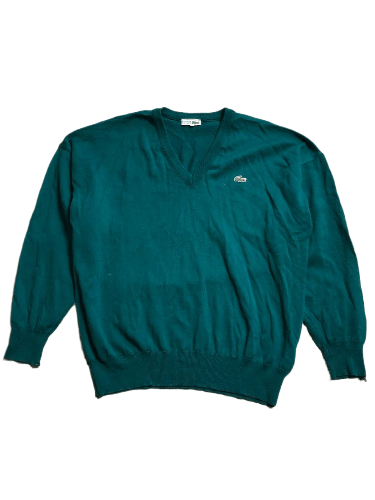 Lacoste Vintage Lacoste V-Neck Warm Sweater Size US XL / EU 56 / 4 - 1 Thumbnail