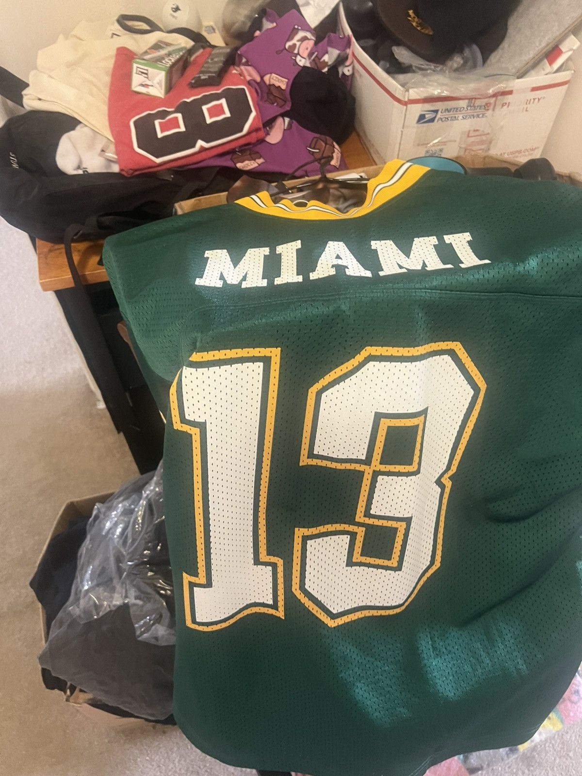 Eric Emanuel Eric Emanuel EE Miami football jersey green & yellow large Size US L / EU 52-54 / 3 - 7 Thumbnail