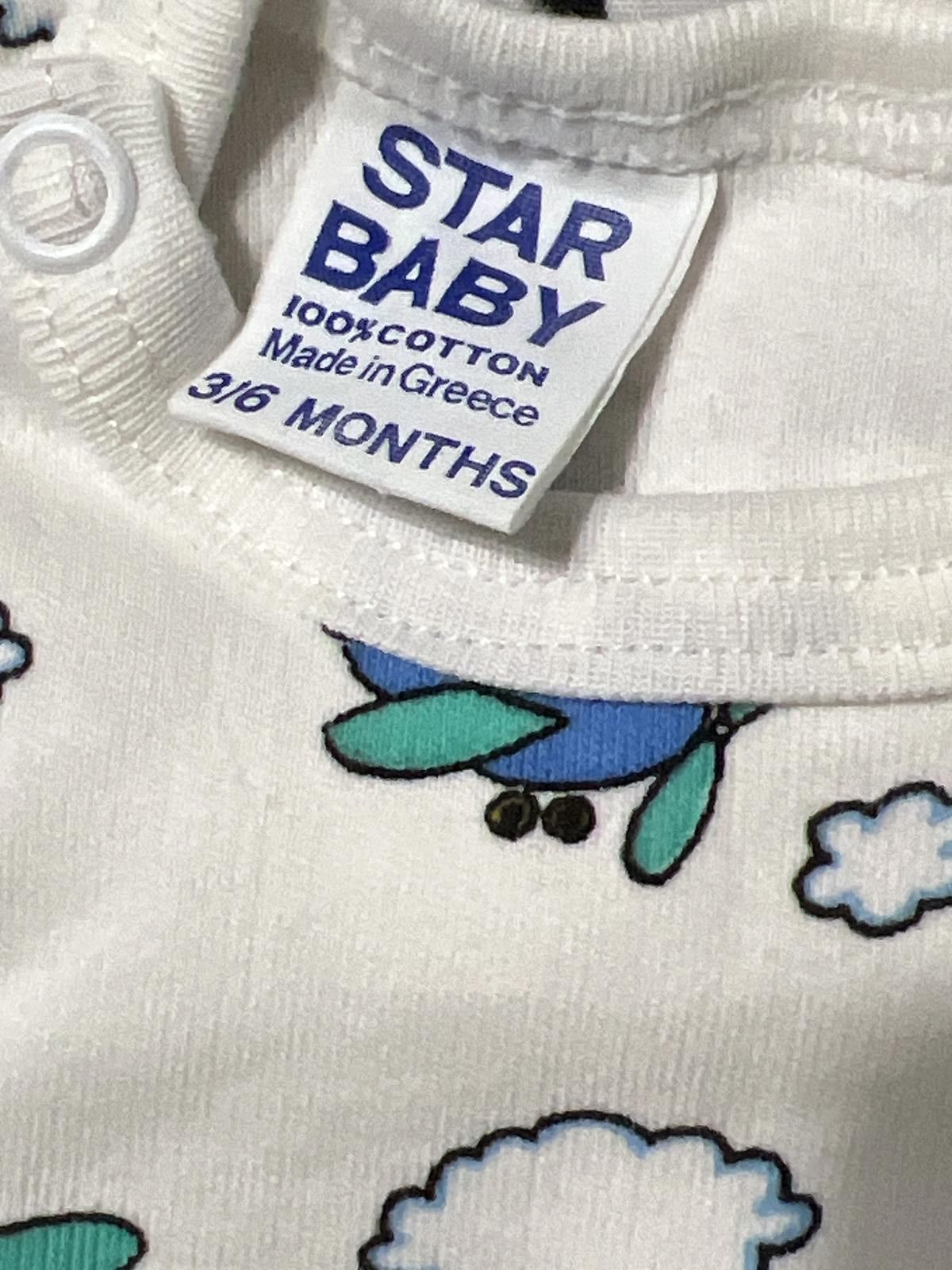 Other Star Baby 100% Cotton Infant Bodysuit with Airplane and Bear Size US XXS / EU 40 - 2 Thumbnail