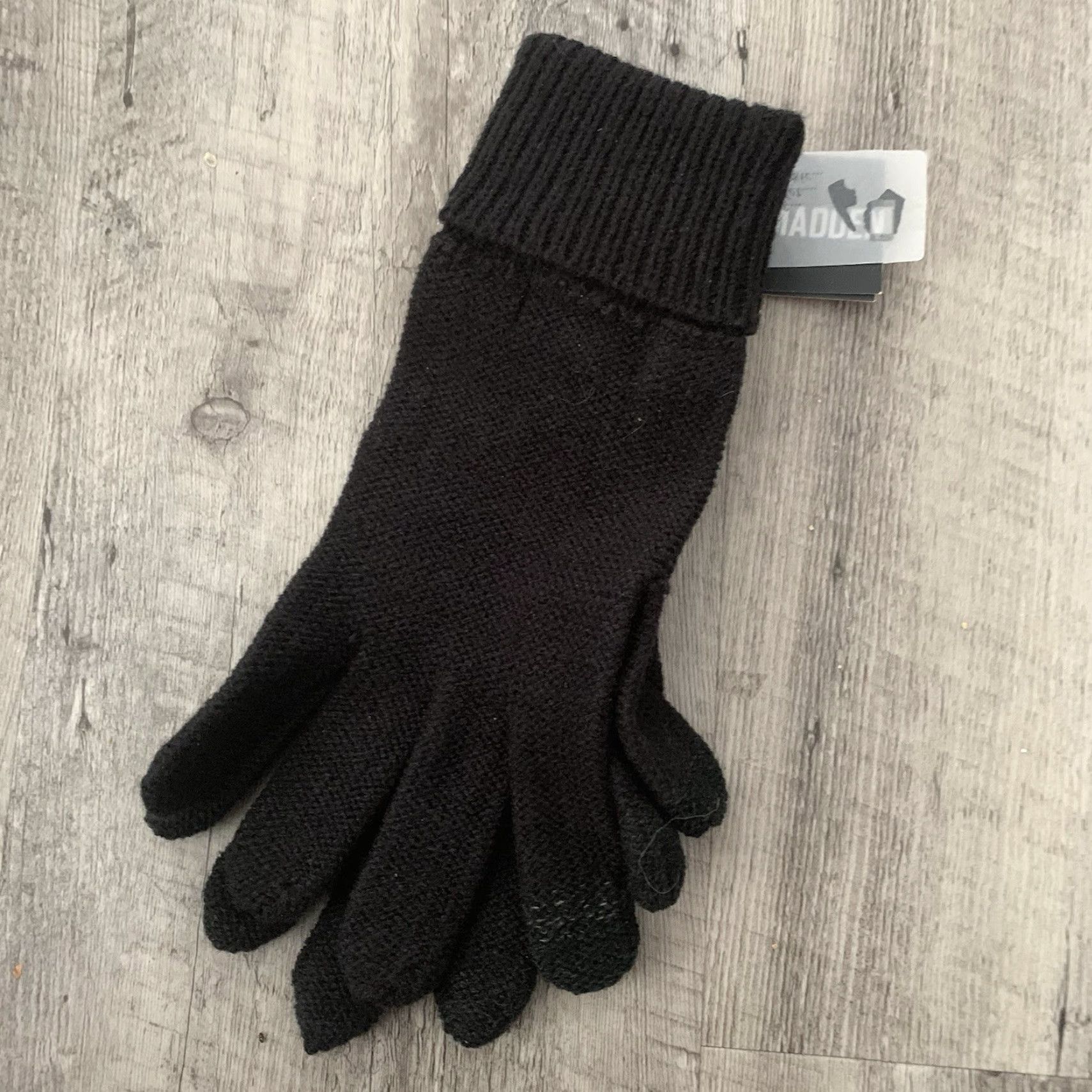 Steve Madden Steve Madden Gloves Womens One Size Black Zigzag EZ Tap Touchscreen NEW Macys Size ONE SIZE - 5 Thumbnail