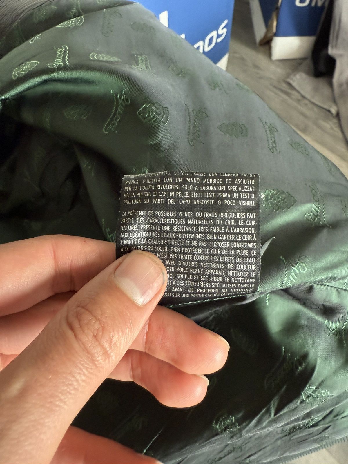 Gucci Green Leather Bomber Jacket with Ribbed Trim Size US M / EU 48-50 / 2 - 12 Thumbnail