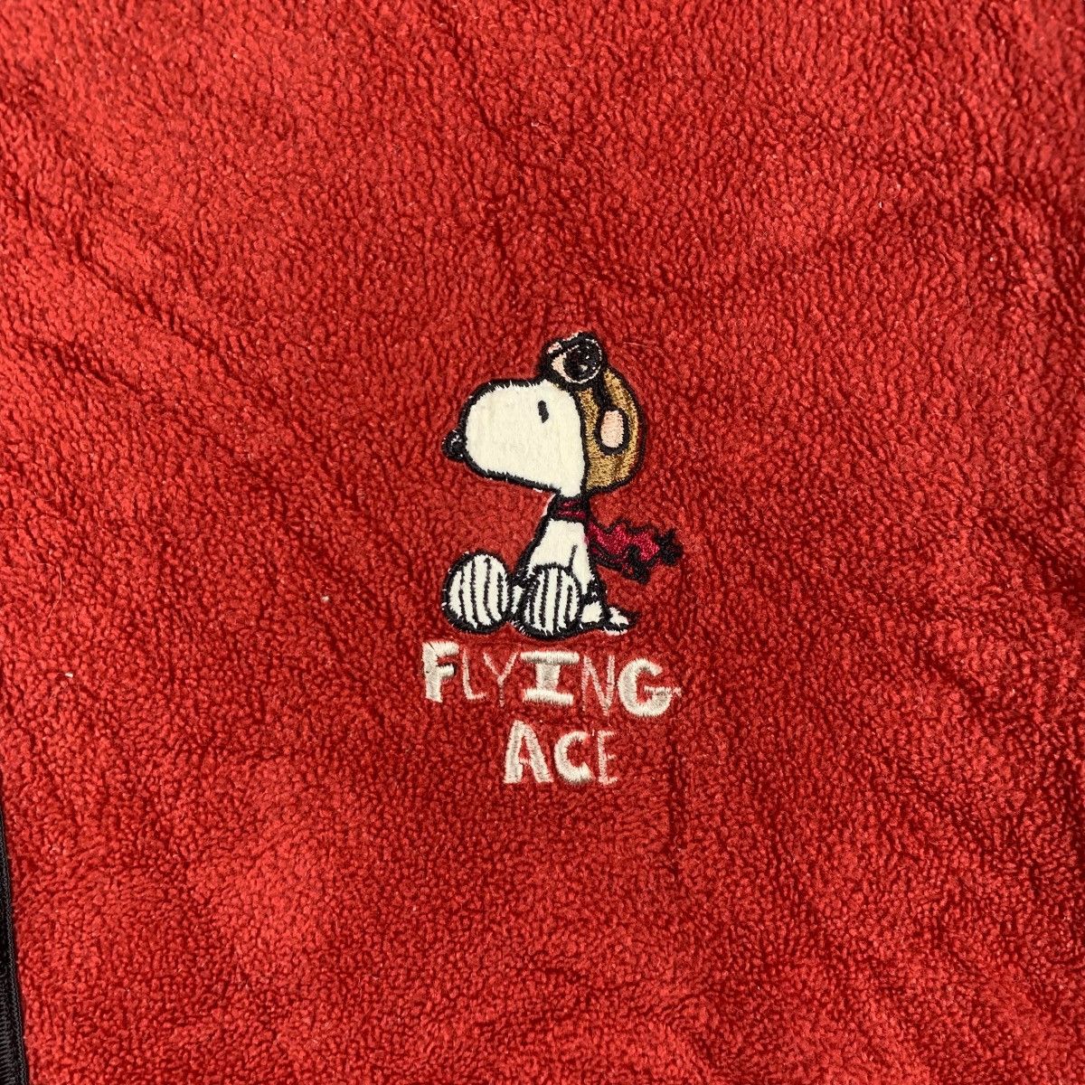 Peanuts Vintage SNOOPY PEANUTS CARTOON Flying Ace Fleece Jacket Size XXL / US 16-18 / IT 52-54 - 3 Thumbnail