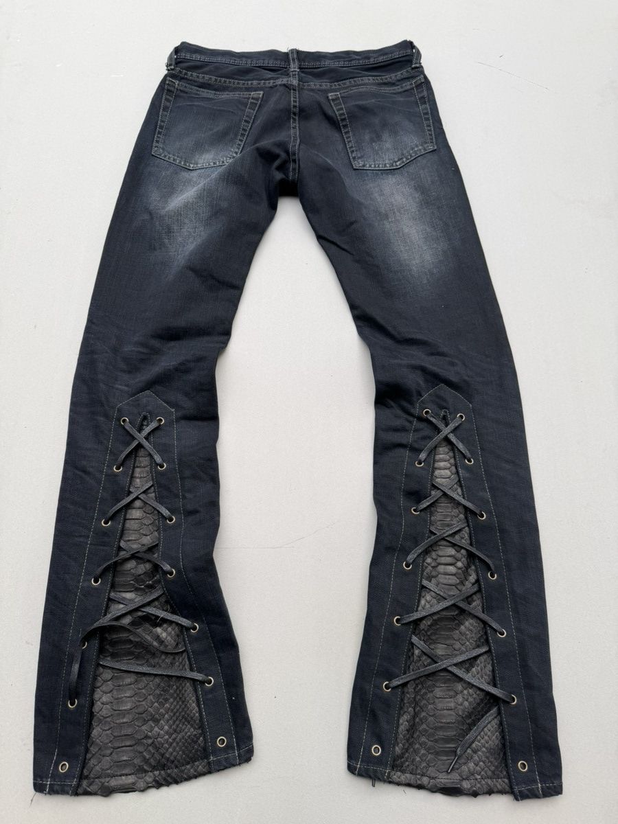 Japanese Brand Edge Lace up flare jeans Size US 29 - 5 Thumbnail