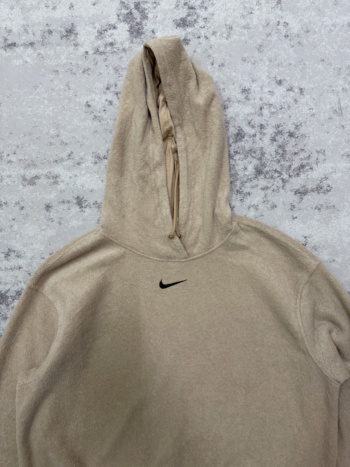 Nike Nike Swoosh Center Logo Fleece Pullover Sweater Hoodie Beige Size US M / EU 48-50 / 2 - 4 Thumbnail