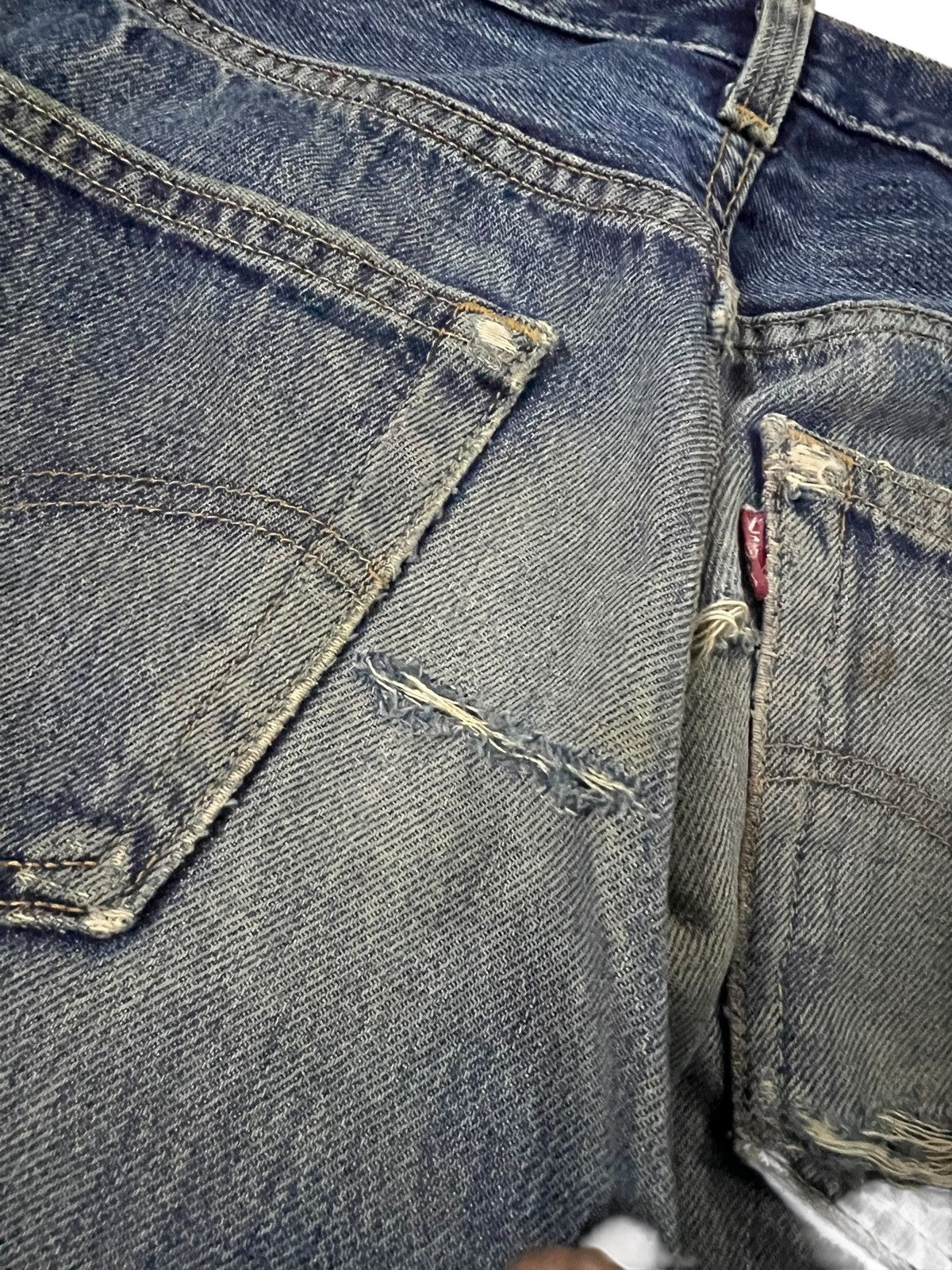 Levi's Vintage 90’s Levi’s 501 Distress Ripped Jean#kurt corbain Size US 30 / EU 46 - 17 Thumbnail