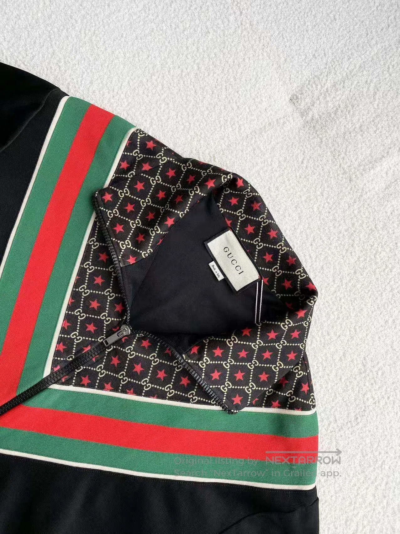 Gucci Guicci Star print V-shaped webbing knit jacket jacket| Size L / US 10 / IT 46 - 4 Thumbnail