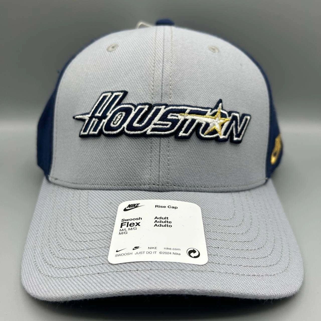 Nike Houston Astros x Nike Rise Flex Hat Men M-L Stretch Fitted Size ONE SIZE - 1 Thumbnail