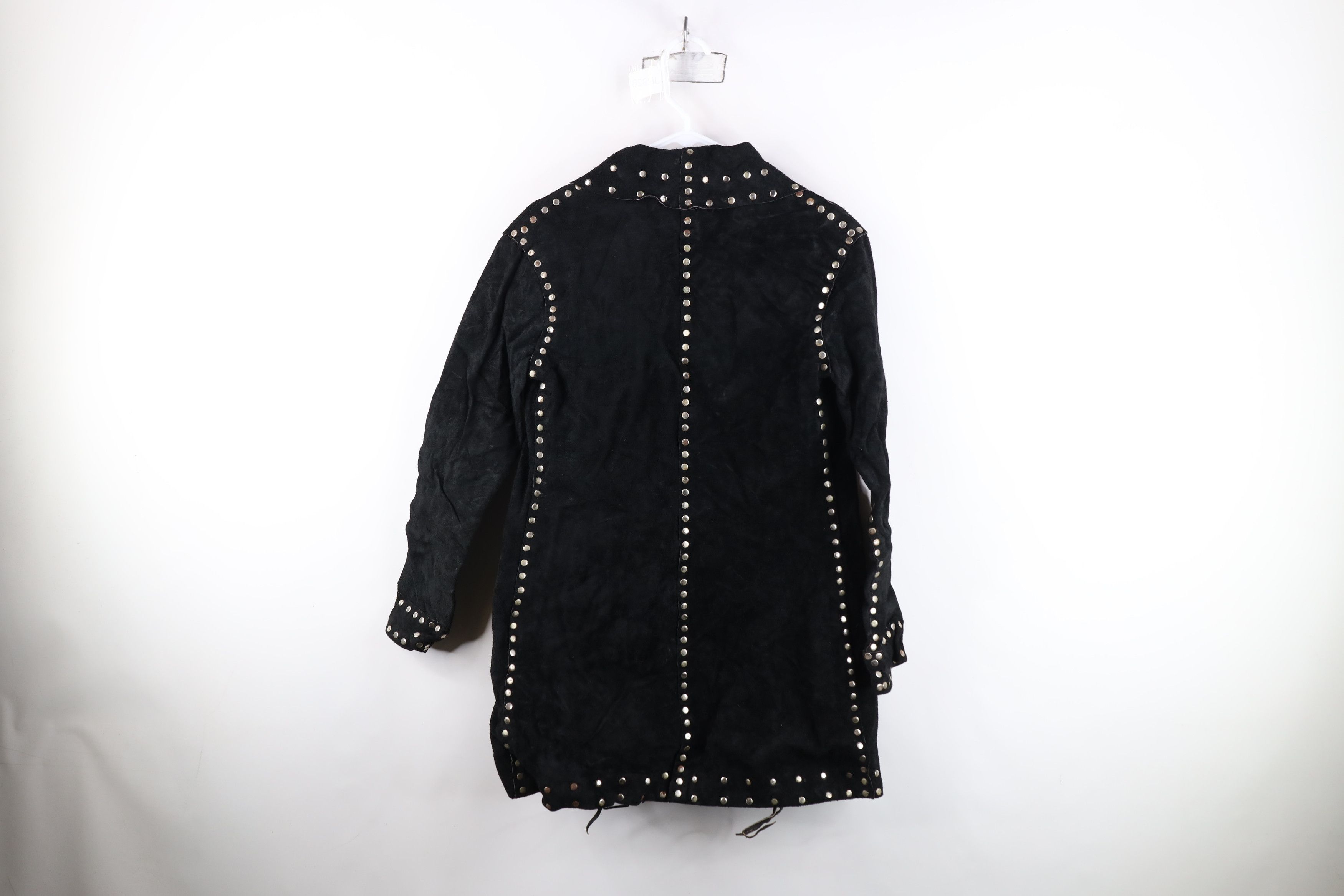 Vintage Vintage 60s 70s Fringed Suede Leather Open Front Jacket Size L / US 10 / IT 46 - 14 Thumbnail