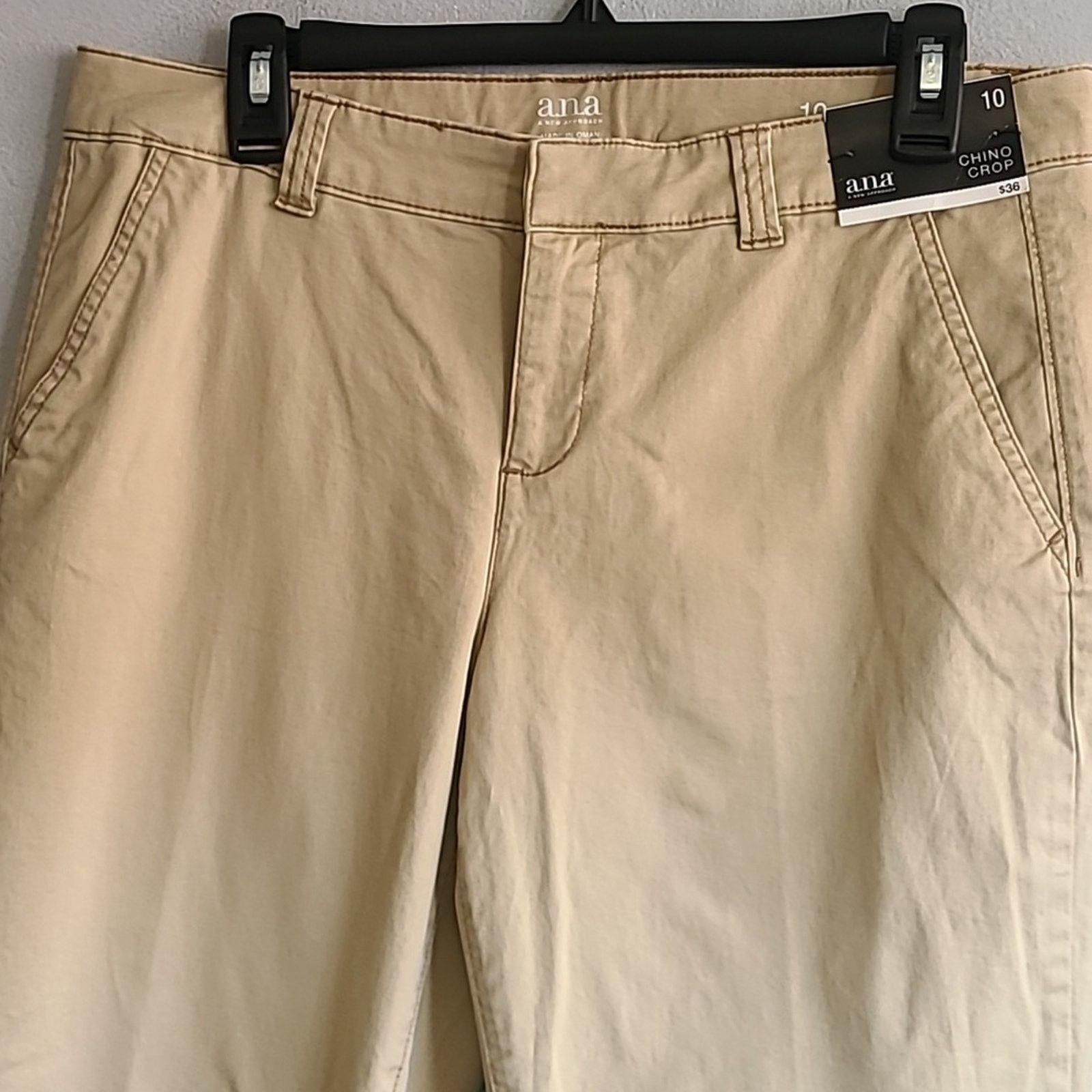 Other NEW women's size 10 chino pants ankle short khaki trouser Size 32" / US 10 / IT 46 - 2 Thumbnail
