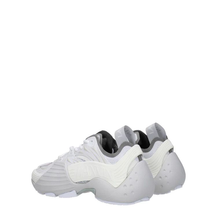 Lanvin ob1o1e1124 Leather Sneakers in White & Grey Size US 8 / IT 38 - 4 Thumbnail