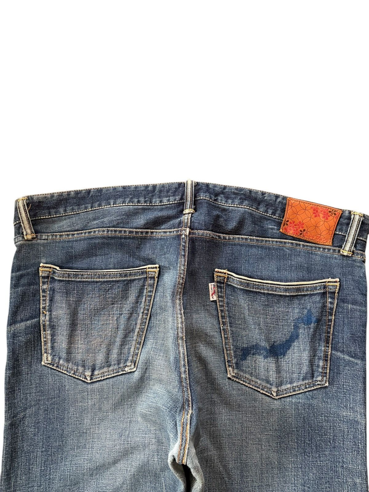 Studio D'Artisan Vintage Japanese Brand Mud Wash Loose Selvedge Jeans Size 39" - 4 Thumbnail