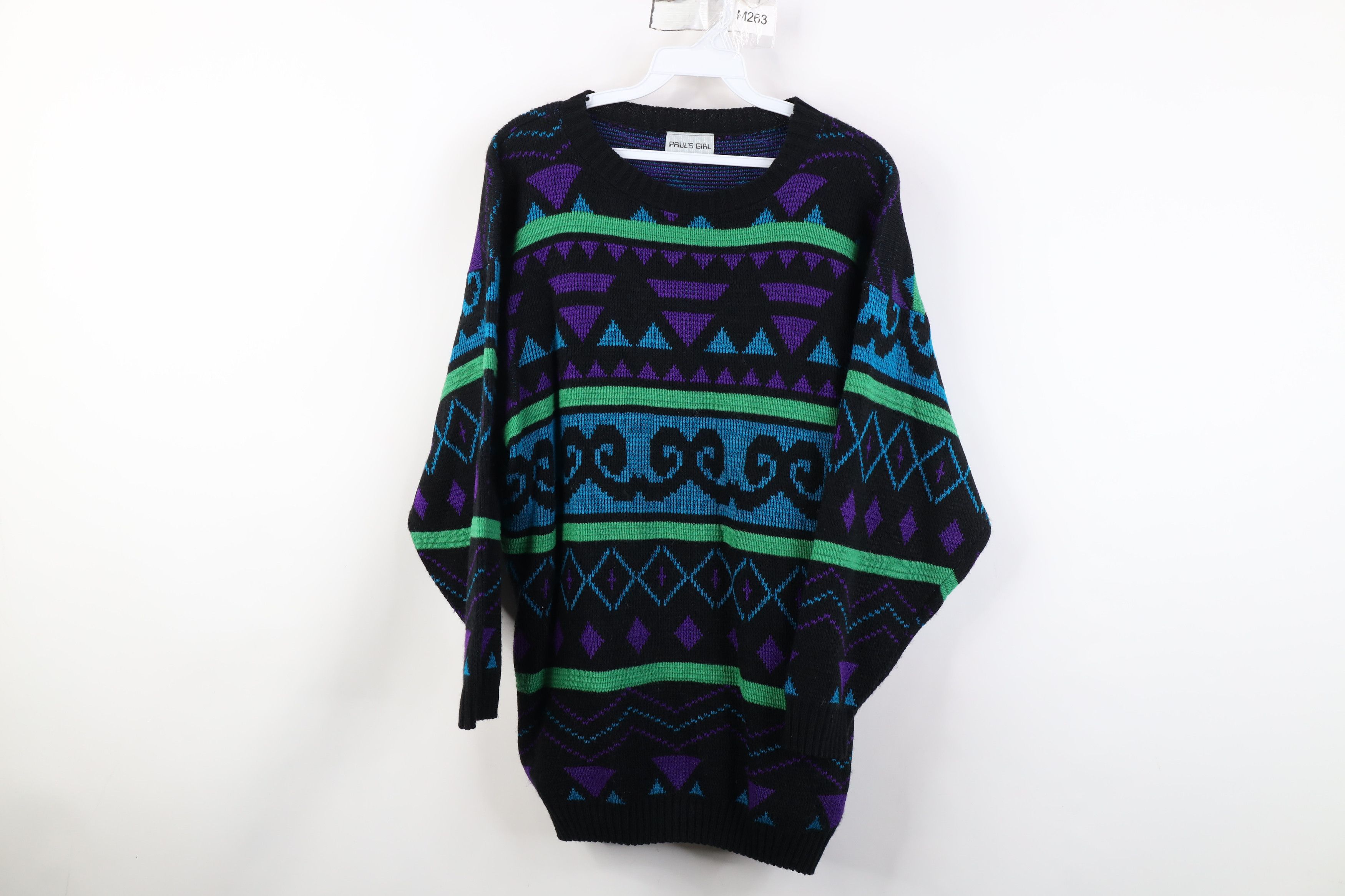 Vintage Vintage 90s Coogi Style Geometric Knit Sweater USA Size L / US 10 / IT 46 - 1 Thumbnail