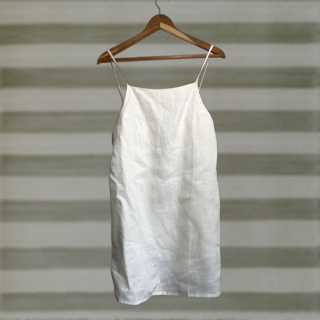 Vintage AURA The Label Linen Tank White Boho NWT Women's L Shirt Tank Bohemian Breathable Lightweight Size L / US 10 / IT 46 - 1 Thumbnail