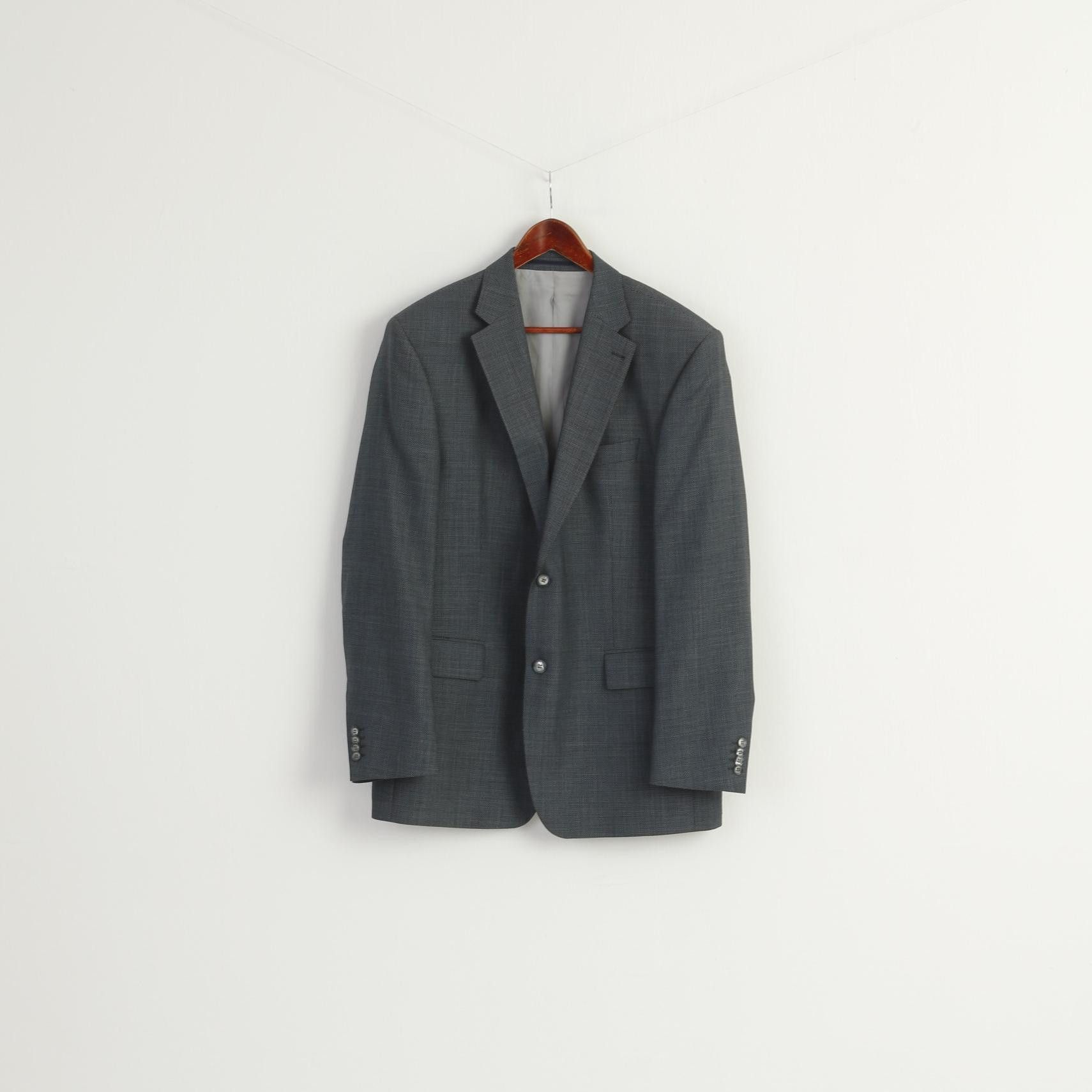 Vintage Roy Robson Men 54 44 Blazer Navy Wool Vintage 8753 Size 44R - 1 Thumbnail