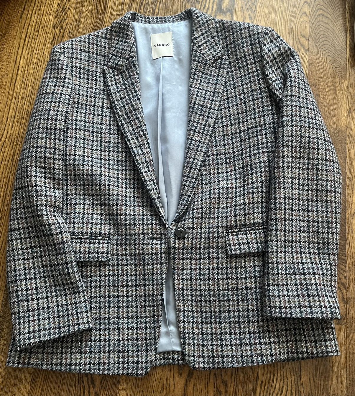 Sandro Sandro Paris “Bamby” Blazer (Bleu/Beige) – NWT Size 42R - 4 Thumbnail