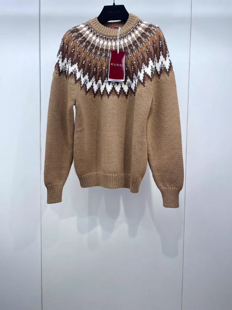 Gucci 25 new shiny diamond knitted woolen sweaters 2504-Nex