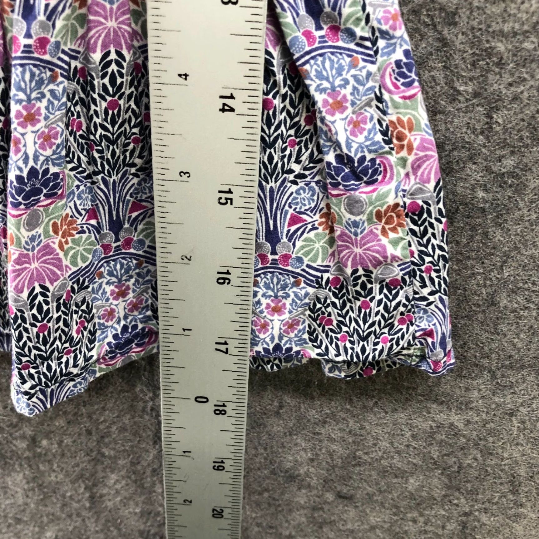 J.Crew J. Crew Blouse XXS Purple Puff Sleeve Square Neck Smocked Peplum Floral Cotton Liberty Of London Womens Size XXS / US 00 / IT 34 - 7 Thumbnail