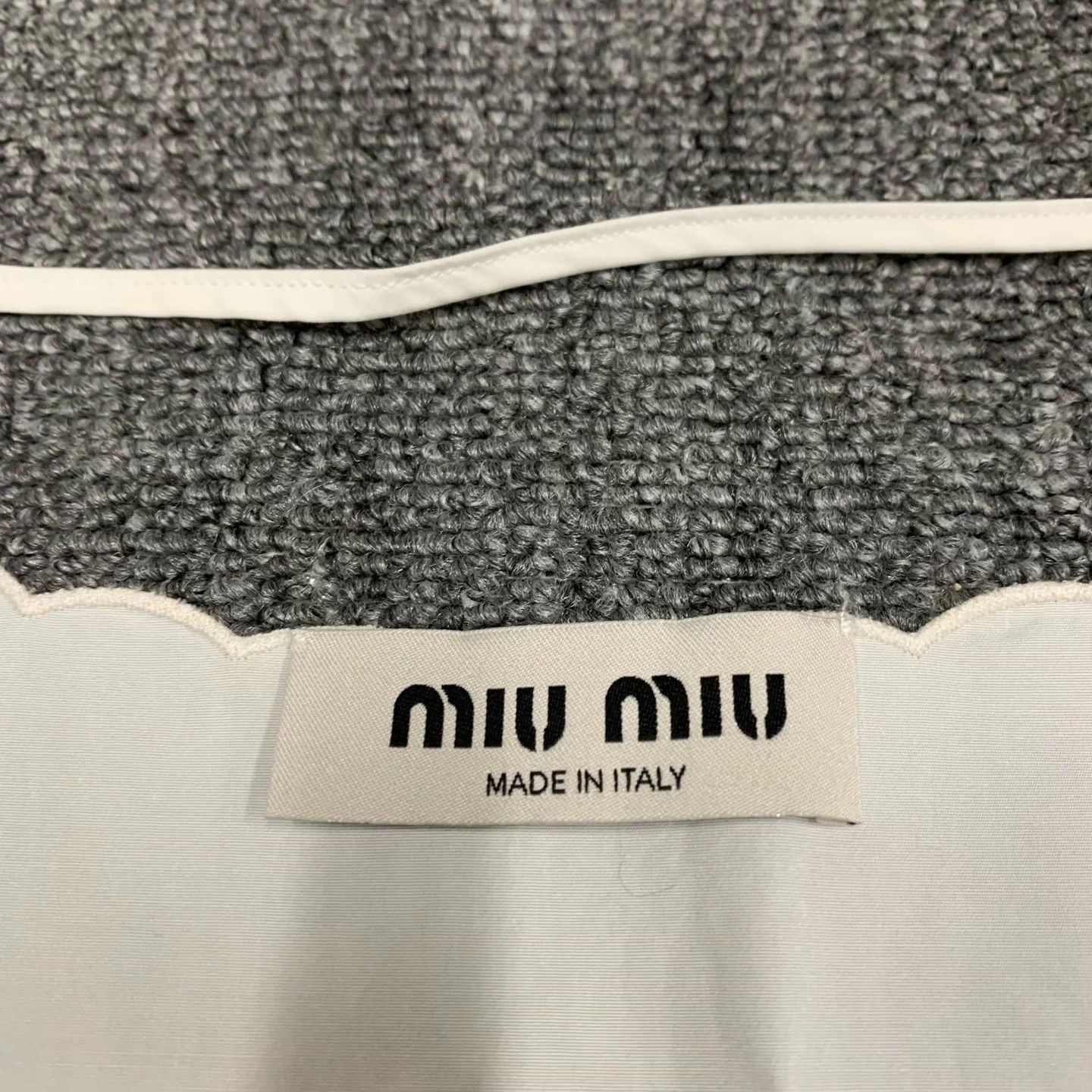 Miu Miu MIU MIU White Embroidered Logo Cami Top Size S / US 4 / IT 40 - 4 Thumbnail