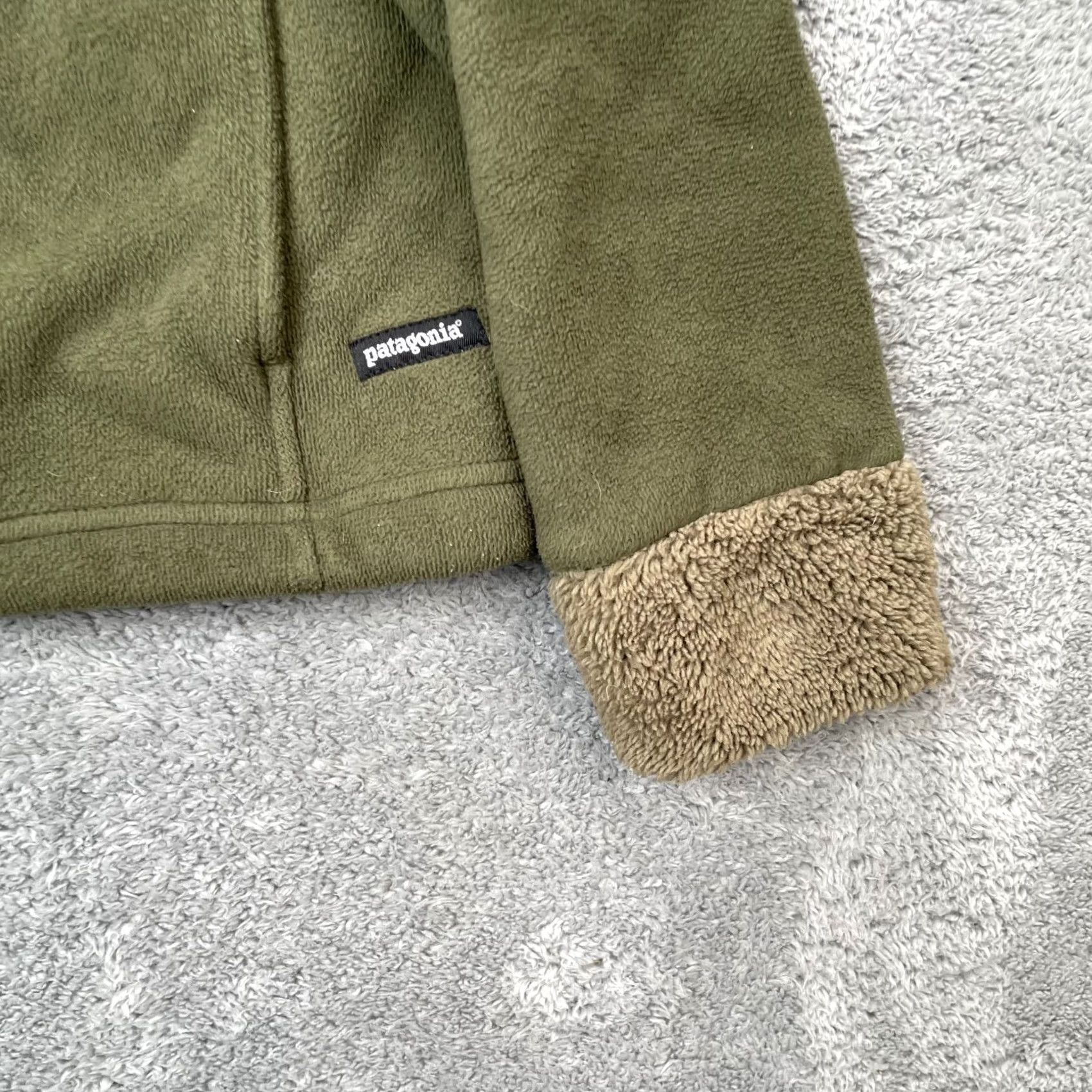 Patagonia VINTAGE Patagonia Jacket Womens Small Green Synchilla Sherpa Fleece Coat Mock Jacket Zip Full Zip Pockets 90s USA Outdoor Casual Travel Size S / US 4 / IT 40 - 2 Thumbnail