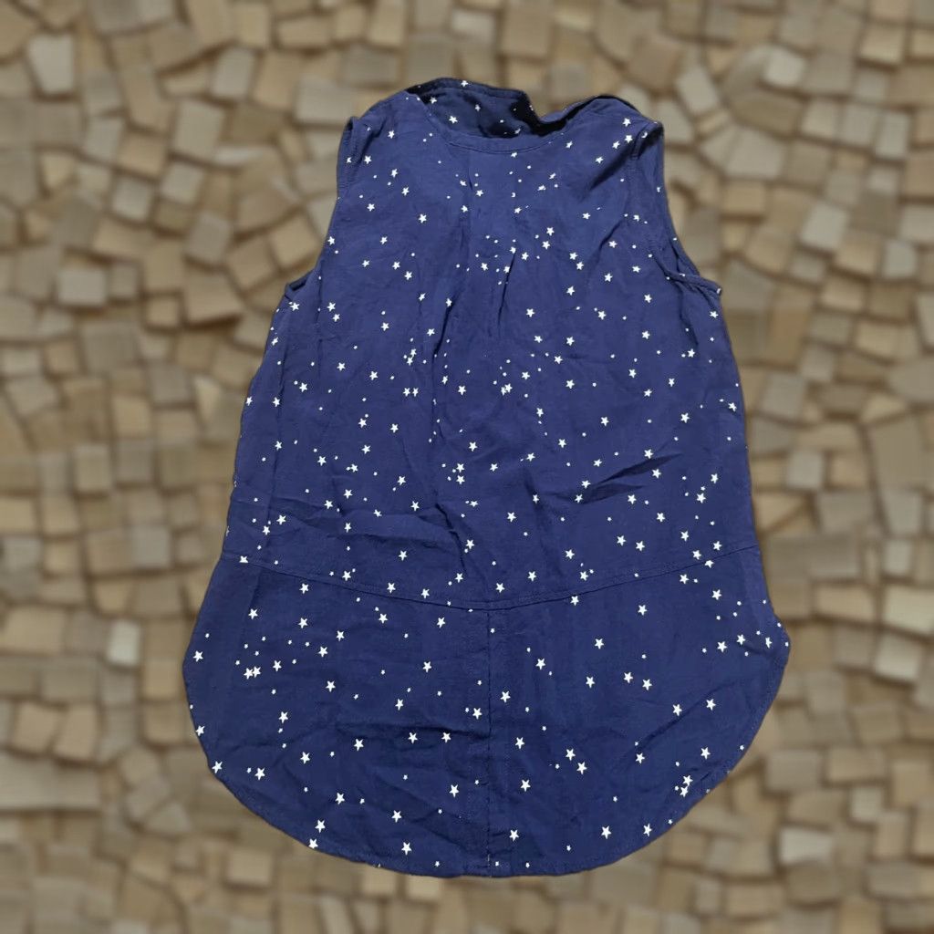 Vintage Rock & Republic Tank Top Women's XS Blue White Star Button Up Sleeveless Casual Modern Size XS / US 0-2 / IT 36-38 - 1 Thumbnail