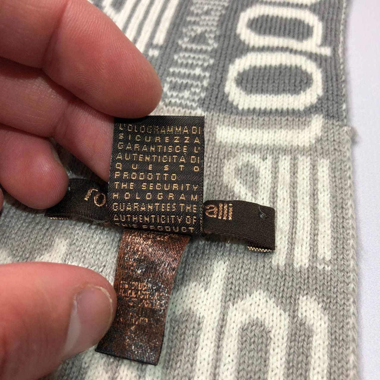 Roberto Cavalli Roberto Cavalli Multilogo Wool Acrylic Scarf Size ONE SIZE - 5 Thumbnail