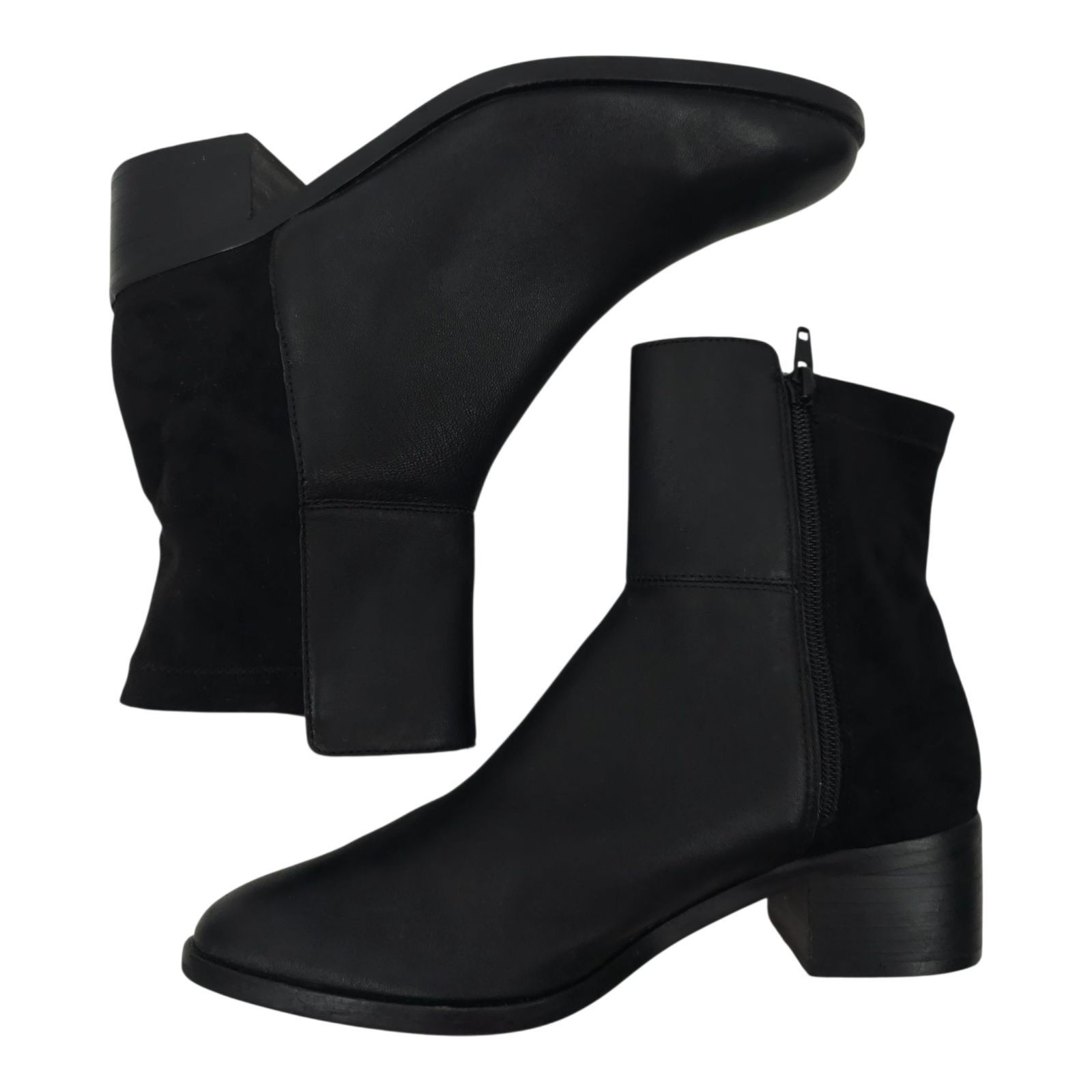 Anthropologie Anthropologie Side Zip Ankle Boots Womens 7.5 M Black Leathe Size US 7.5 / IT 37.5 - 6 Thumbnail
