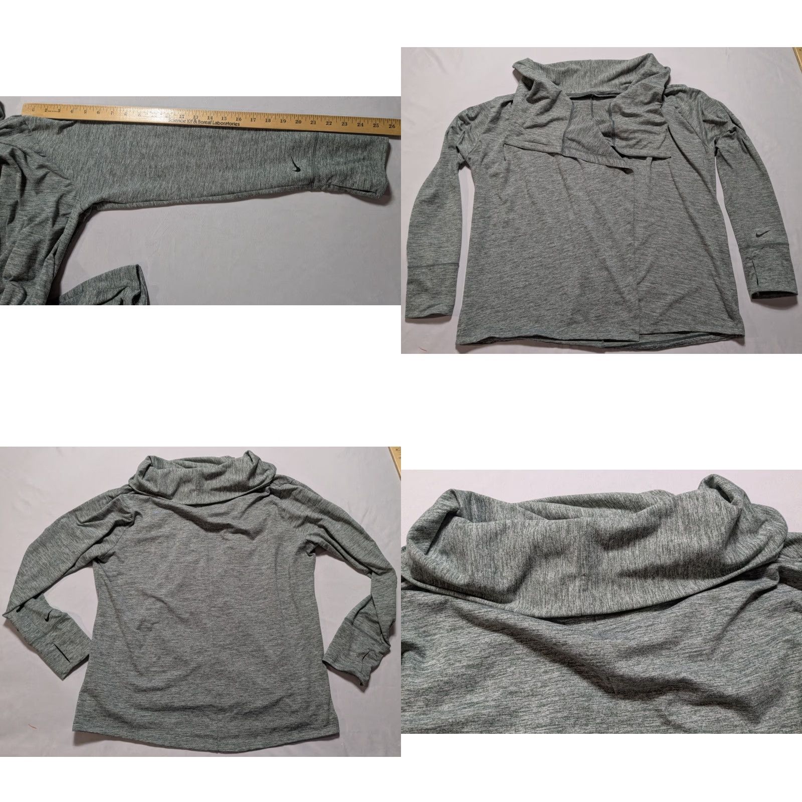 Nike Nike Dri-Fit Yoga Collection Cardigan Open Front Green Marl Women XL CD3210 Size XL / US 12-14 / IT 48-50 - 9 Thumbnail