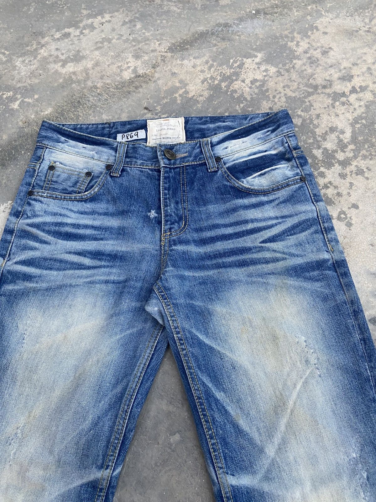 Japanese Brand Vintage Lolita Faded Denim Pant Size US 31 - 4 Thumbnail