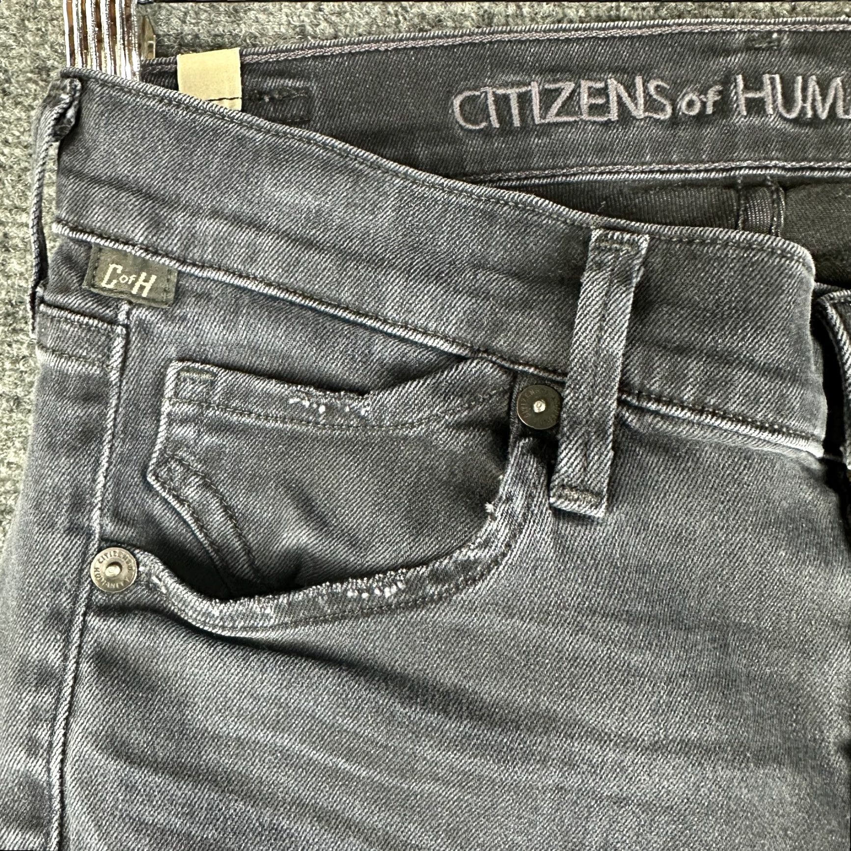 Citizens Of Humanity Citizens of Humanity Jeans Womens 26 Avedon Skinny Black Cotton Blend Denim Skinny Jeans Size 26" / US 2 / IT 38 - 6 Thumbnail