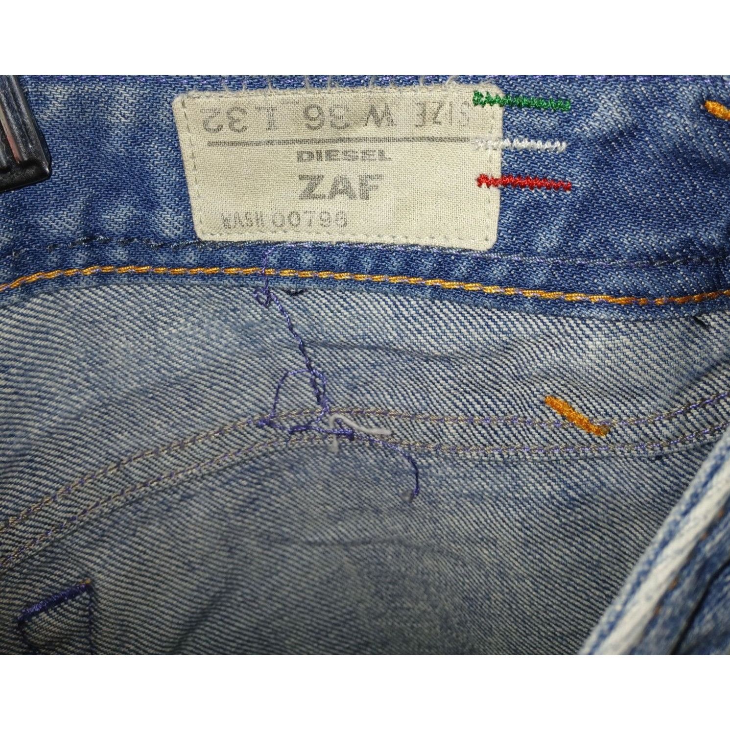 Other Diesel ZAF 96 Blue Denim Jeans Made In Italy - JK12-ah Size US 36 / EU 52 - 3 Thumbnail