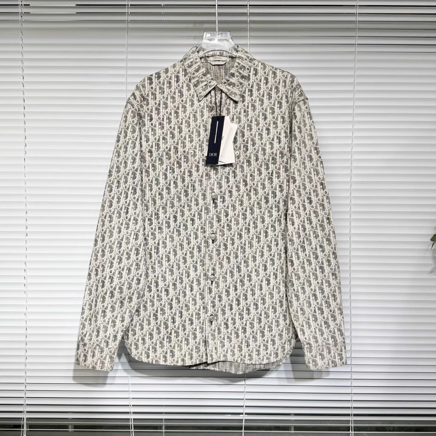 Dior DIOR Denim Shirt Jacket Gray 38 Oblique Size US XXS / EU 40 - 1 Thumbnail