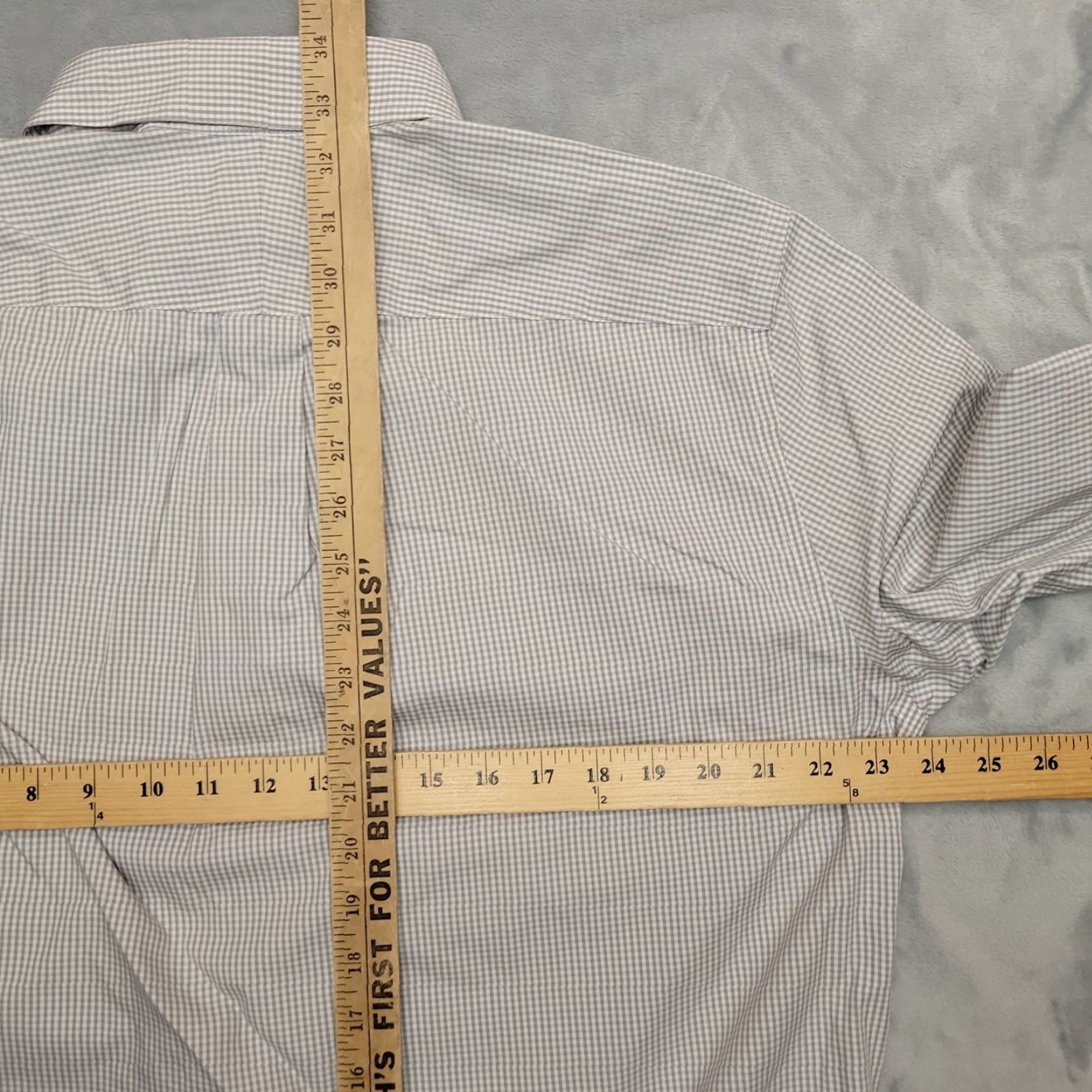 Lands' End Lands' End Shirt Men 16.5 36 Tall Gray No Iron Supima Pinpoint Oxford Button-Down Long Sleeve Size US XL / EU 56 / 4 - 8 Thumbnail