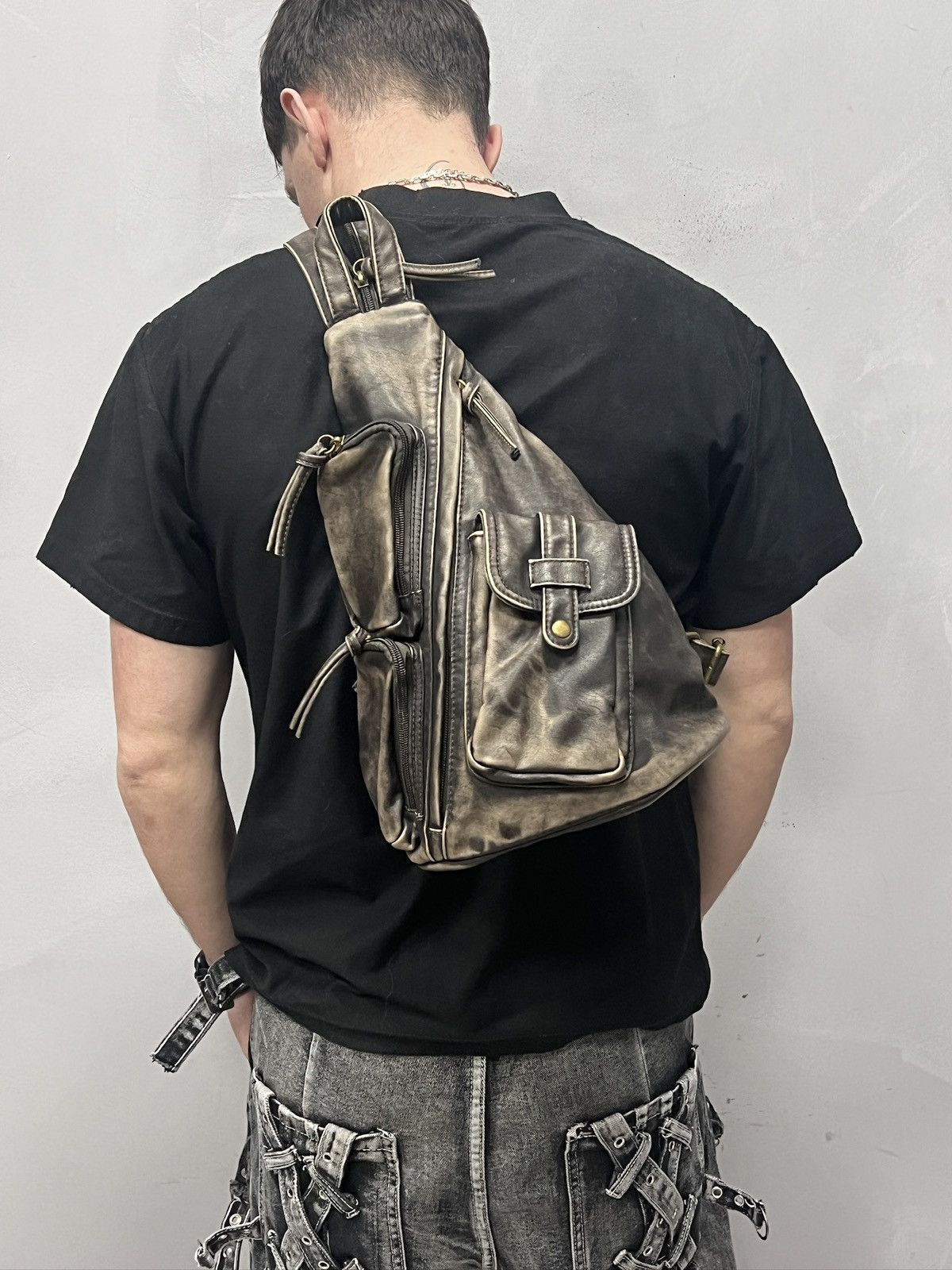 If Six Was Nine leather multipocket kmrii style avant garde yohji yamamoto Size ONE SIZE - 1 Thumbnail