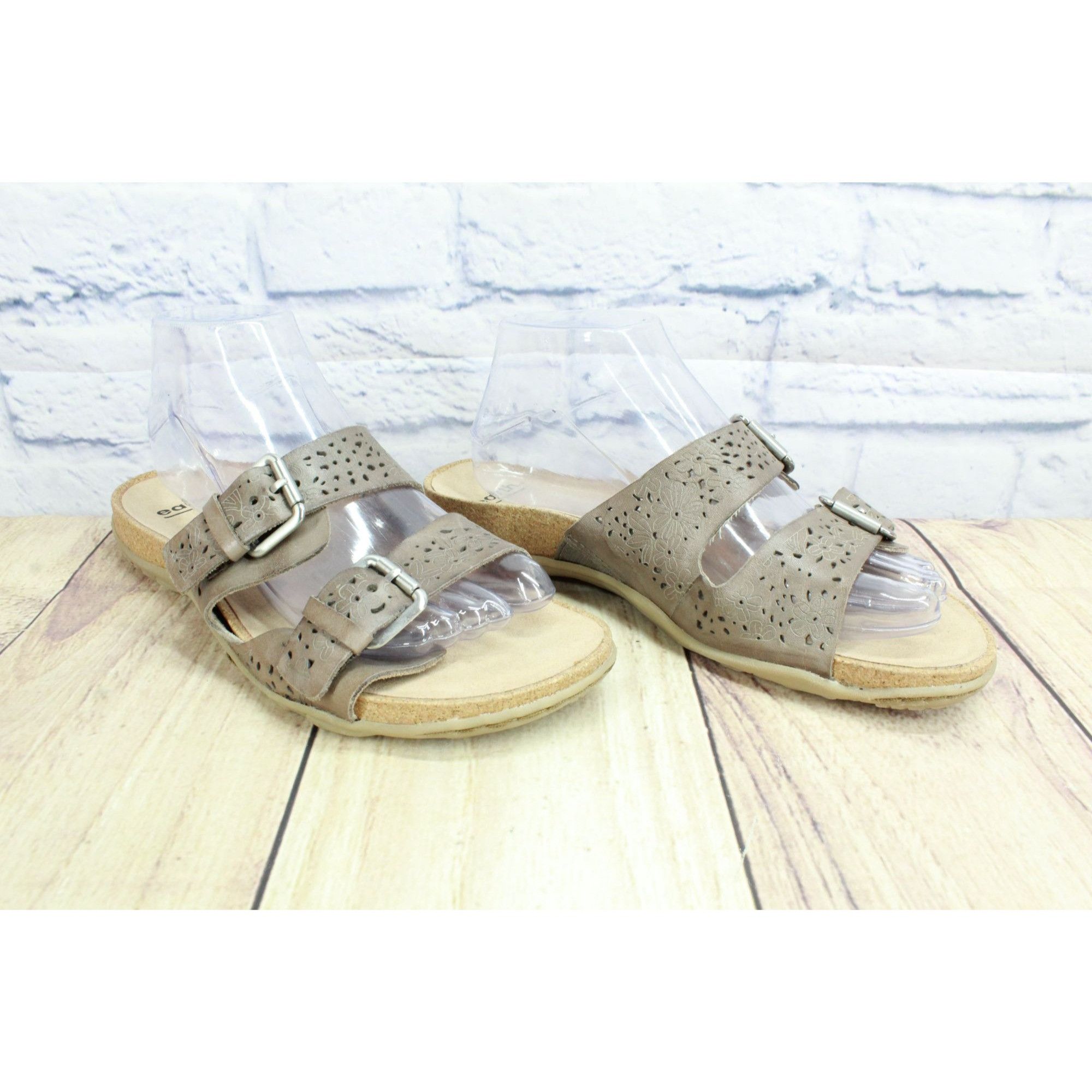 Leather × Other Earth Sand Antigua Leather Perforated Buckled Sandals 8.5 M Size US 8.5 / IT 38.5 - 3 Thumbnail
